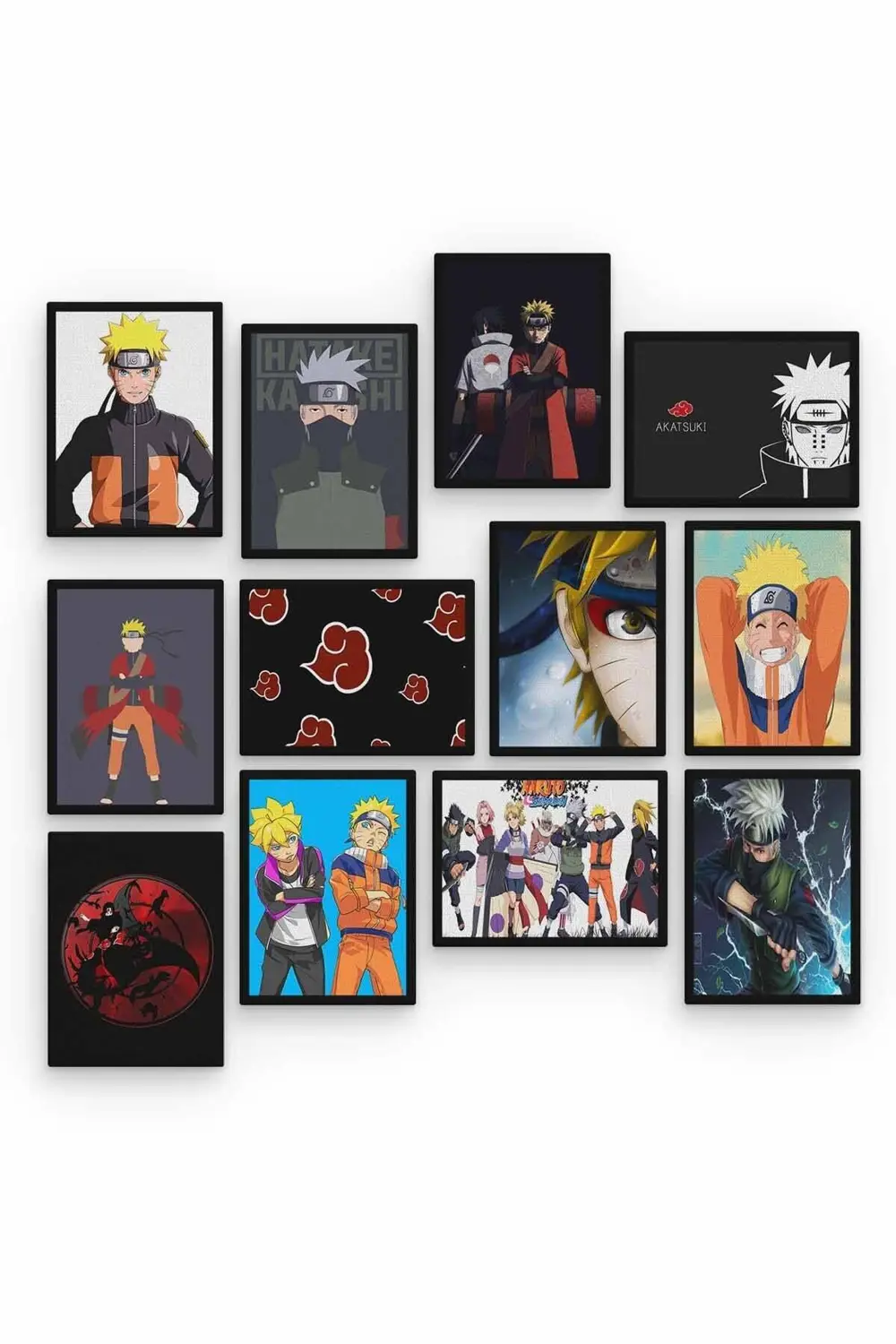 Naruto Uzumaki 12 Parça Ahşap Mdf Tablo Zlltb386
