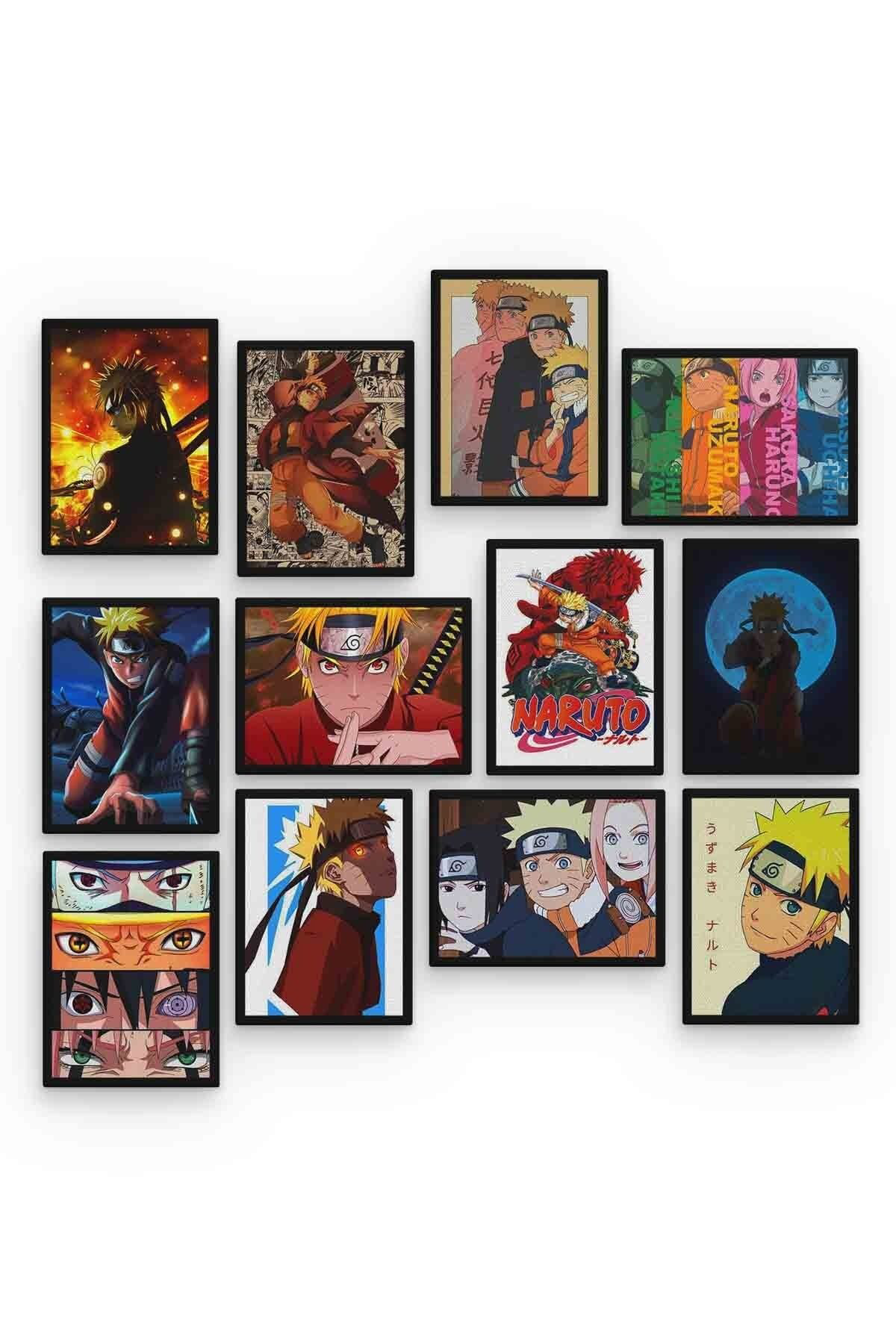 Naruto Uzumaki 12 Parça Mdf (ahşap) Tablo Ofis Boyu 