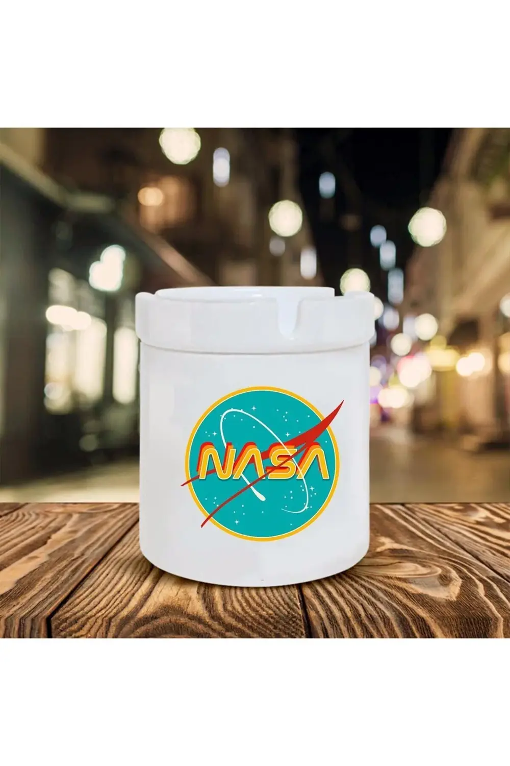 Nasa Baskılı Seramik Küllük