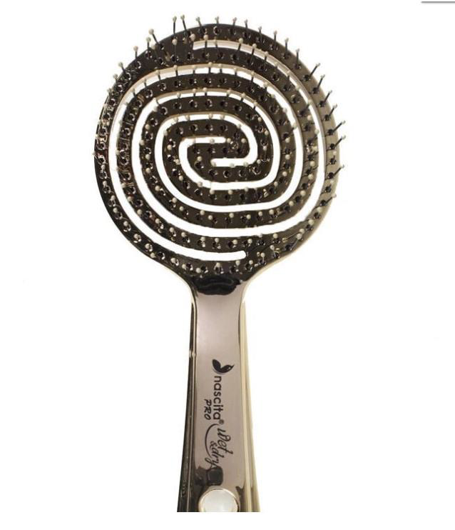 Nascita Nasfpro00035gold 3D Flexi Kontrol Açma Tarama Saç Firçasi Altin