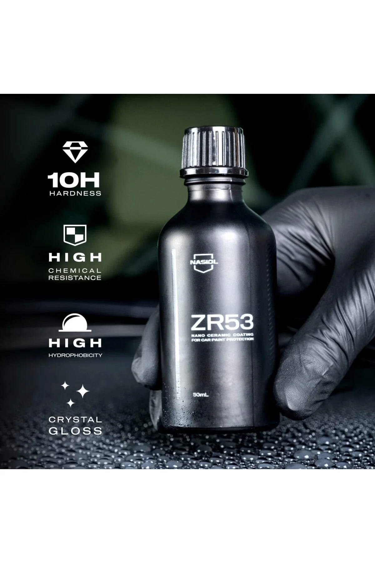 Nasiol ZR53 Araç Nano Seramik Kaplama Ve Boya Koruma-50 mL-3 Yıl 