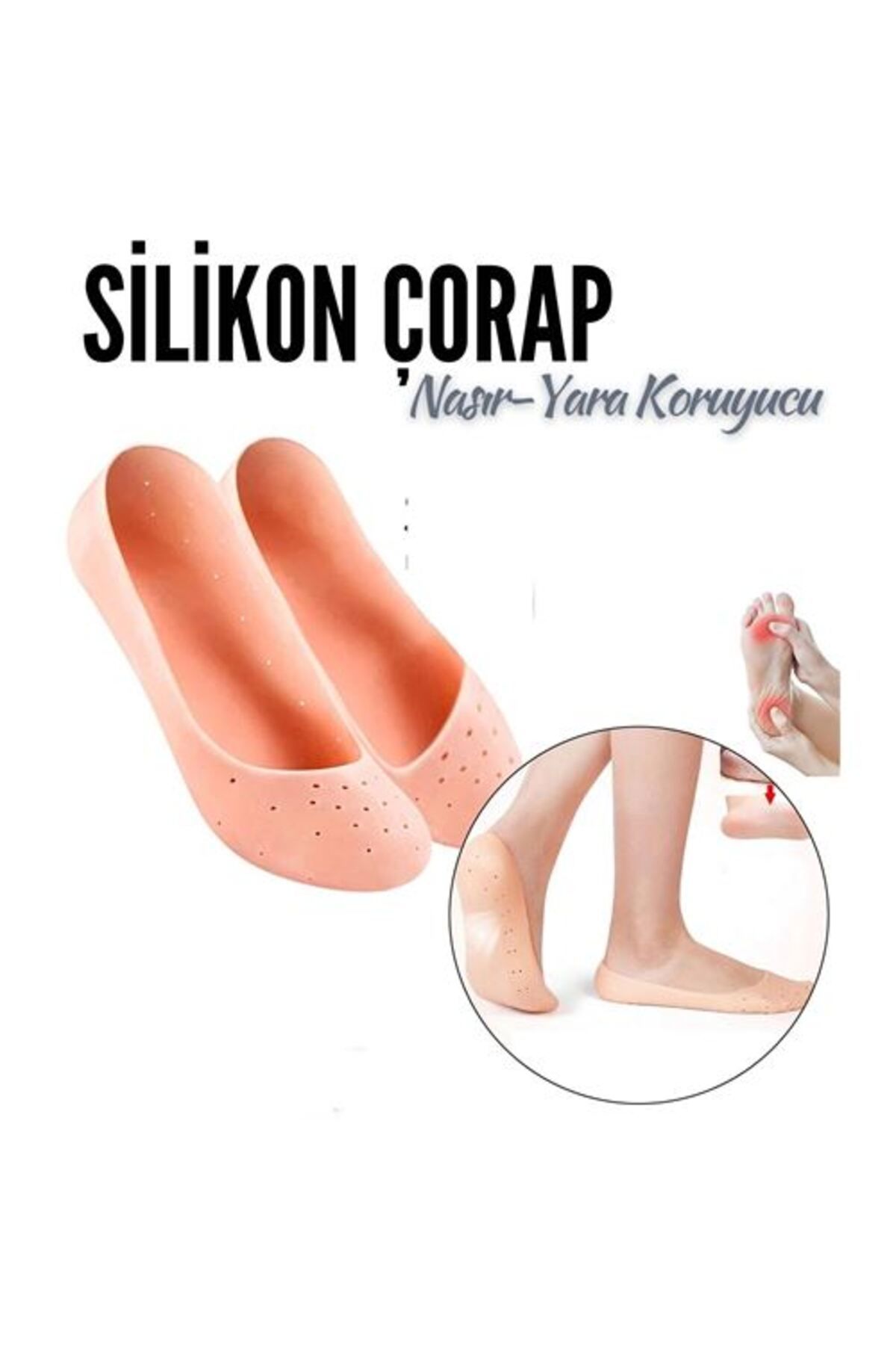 Nasır Yara Koruyucu Silikon Koruyucu Çorap