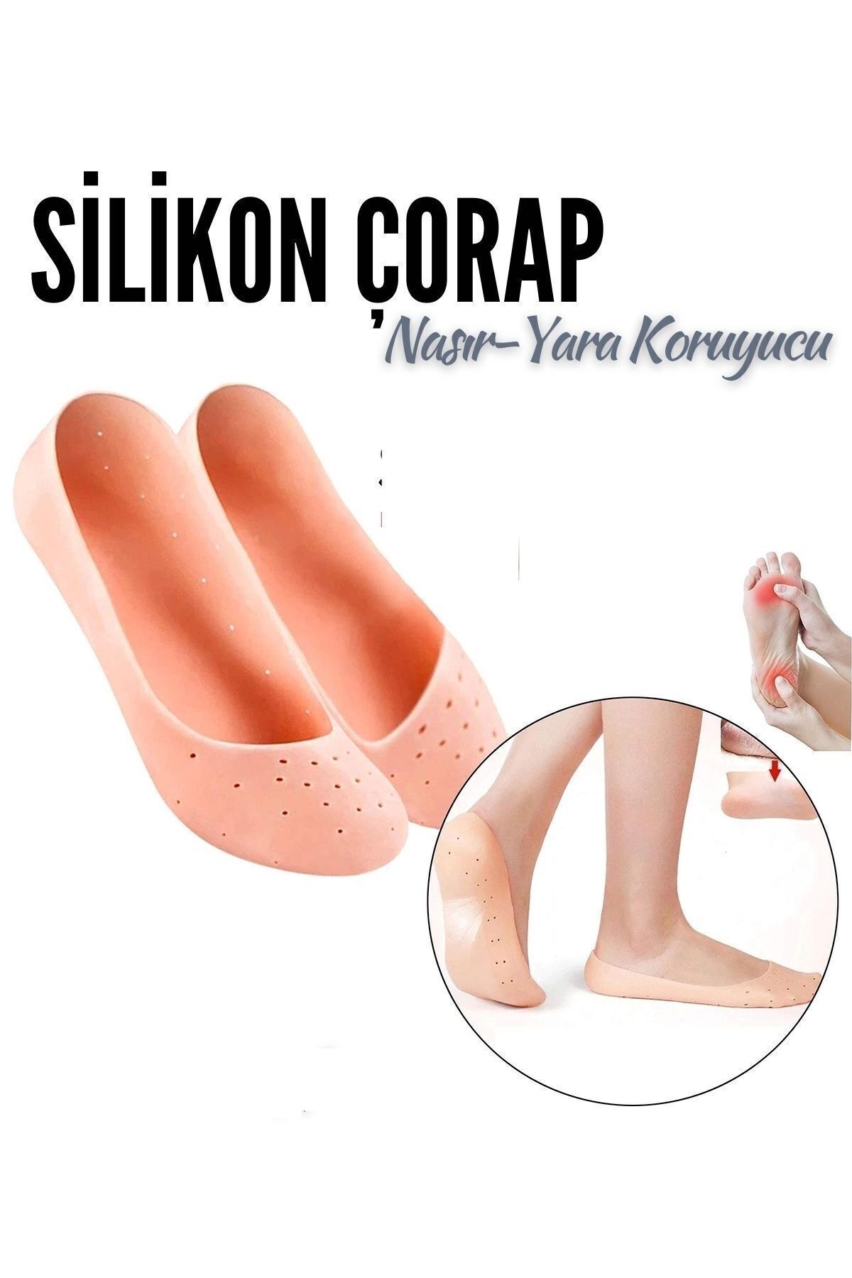 Nasır Yara Koruyucu Silikon Koruyucu Çorap 715574