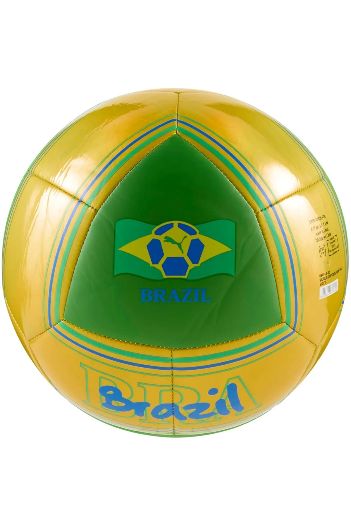 NATIONAL 2026 Fan Ball Unisex Yetişkin Top, Pele Yellow-BRAZIL, 5