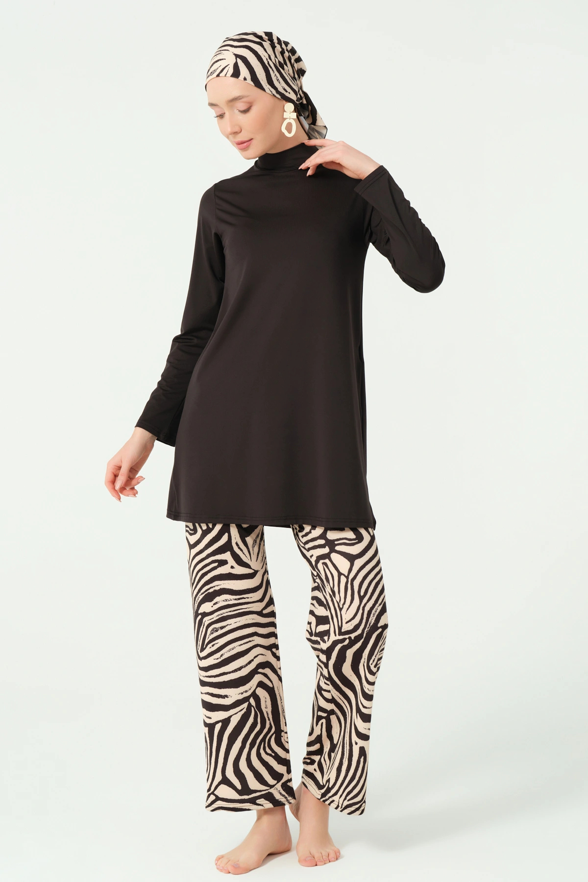 Natura Desenli Tesettür Mayo