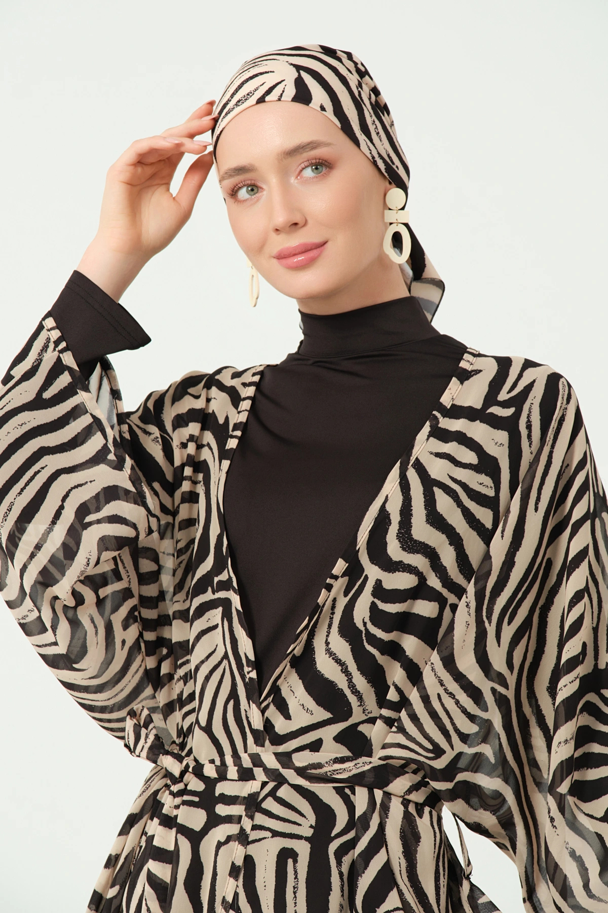 Natura Desenli Tesettür Mayo