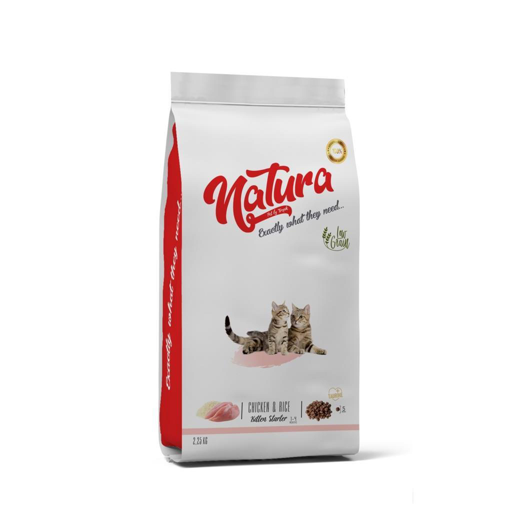 Natura Kitten Starter Hamile ve Yavru Kediler için Düşük Tahıllı 