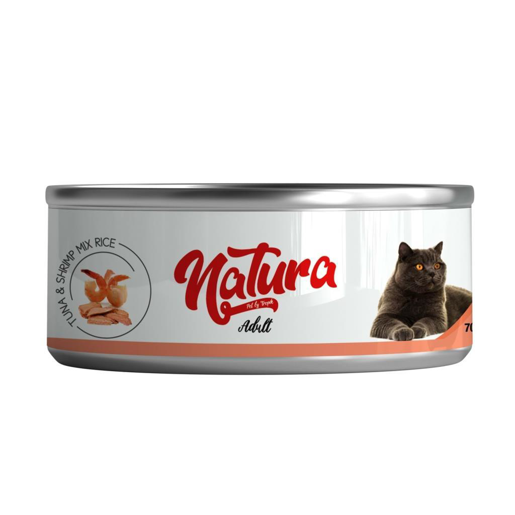 Natura Ton Balığı & Karides, Jöle İçinde Pirinçli Kedi Konservesi Natura Ton Balığı & Karides, Jöle İçinde Pirinçli Kedi Konservesi