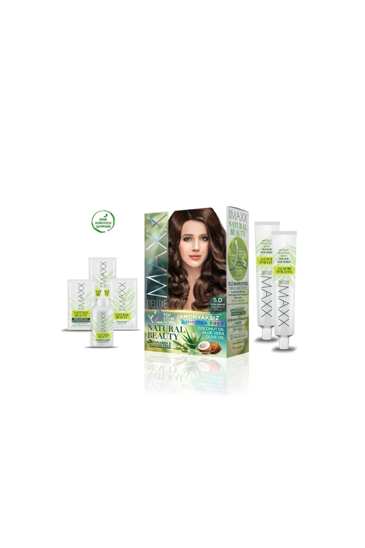 Natural Beauty Amonyaksız Saç Boyası 5.0 Açık Kahve