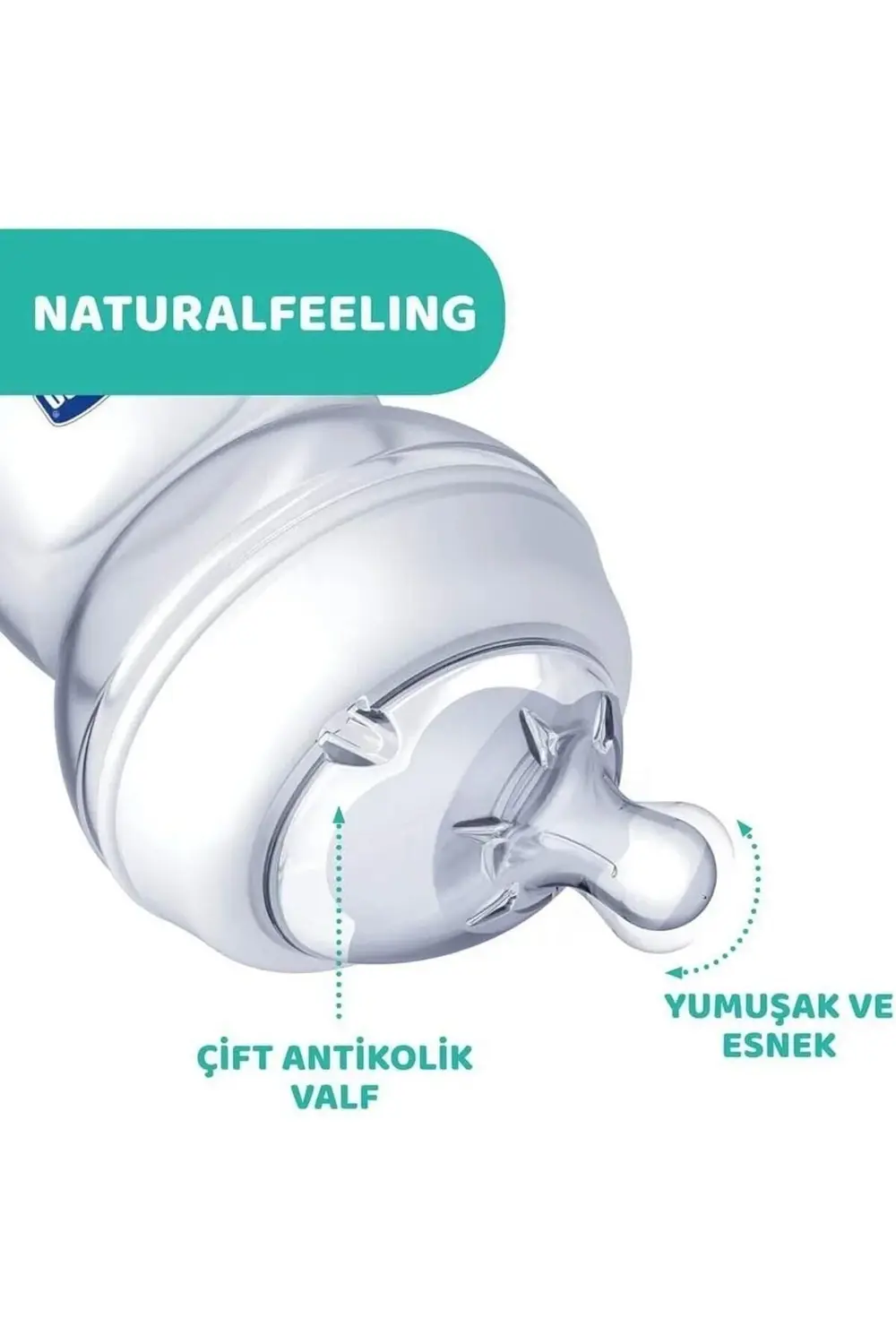 Natural Feeling Cam Biberon Ikili 150+250ml Desenli