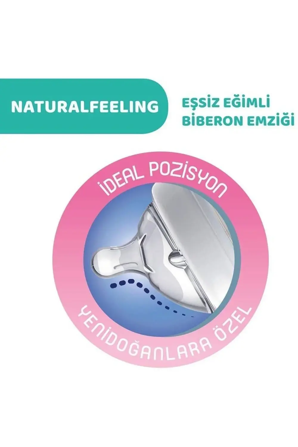 Natural Feeling Cam Biberon Ikili 150+250ml Desenli