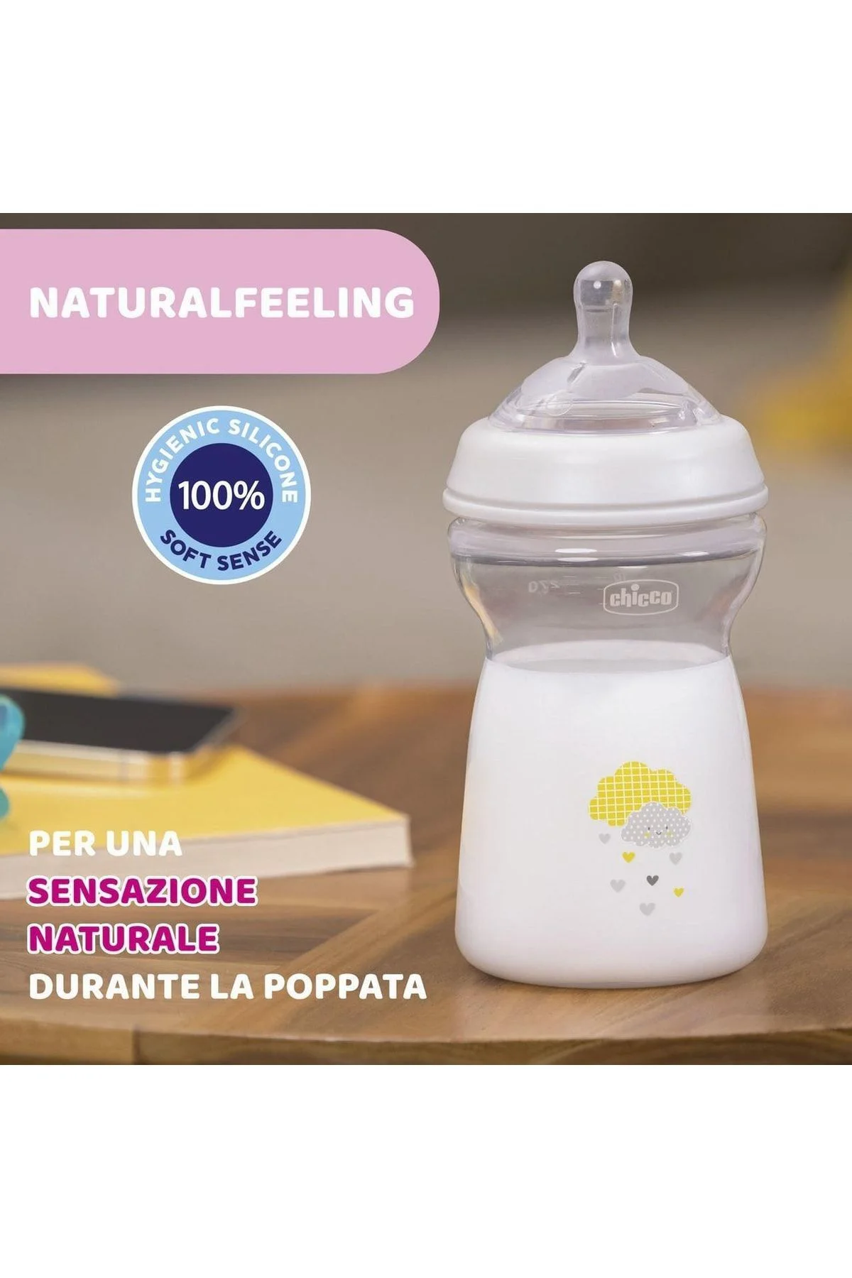 Natural Feeling Pp Biberon 330ml Desenli
