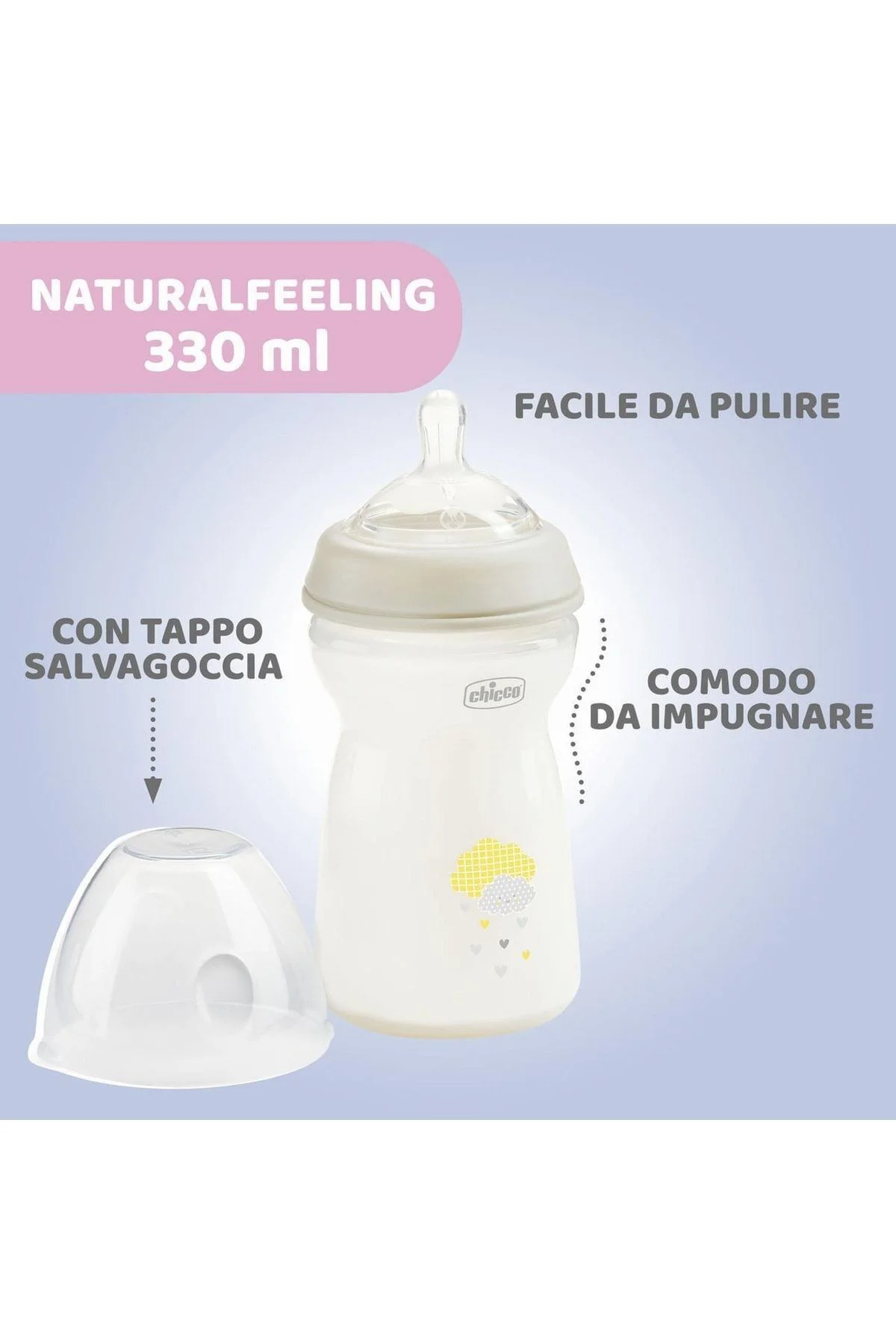 Natural Feeling Pp Biberon 330ml Desenli