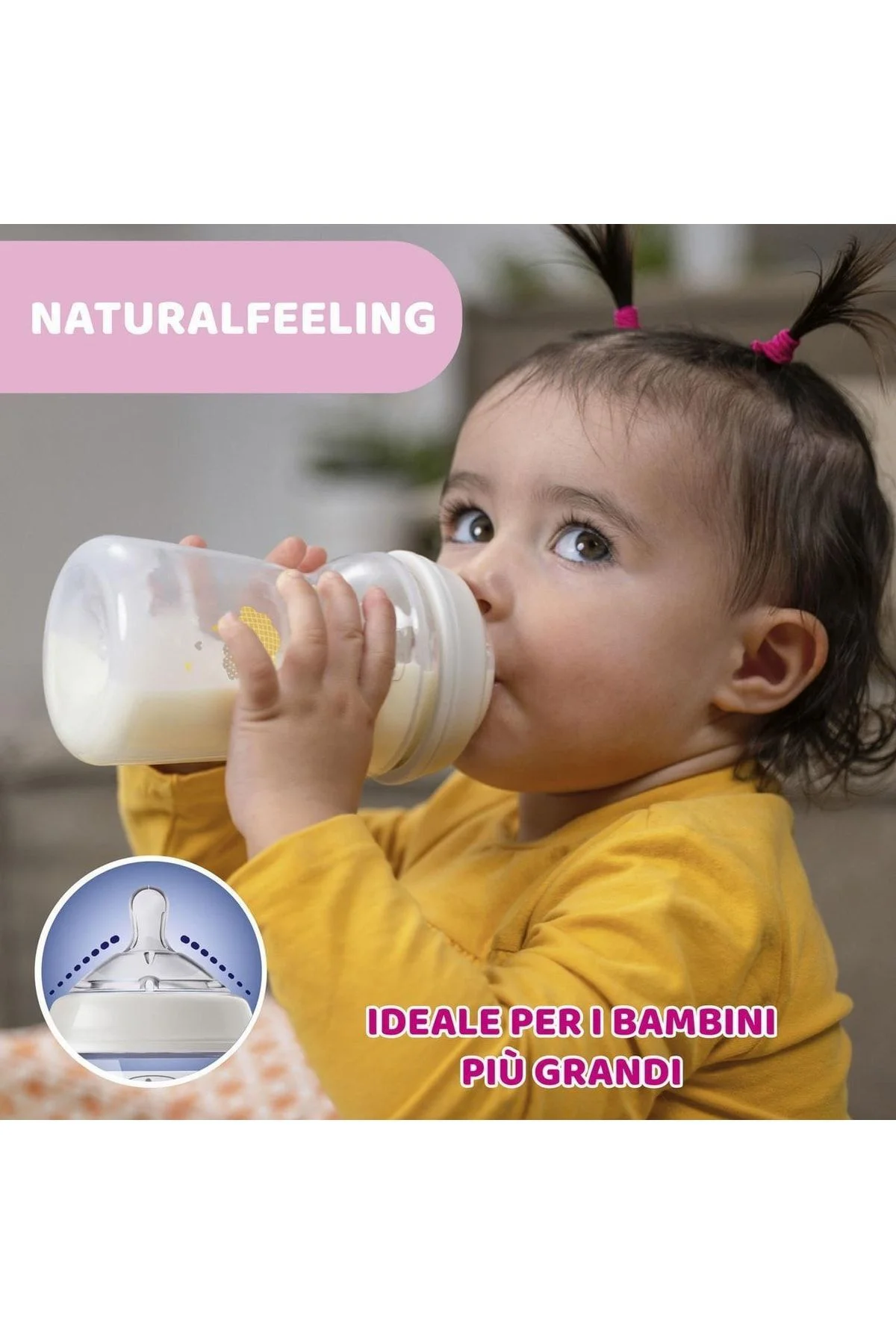 Natural Feeling Pp Biberon 330ml Desenli