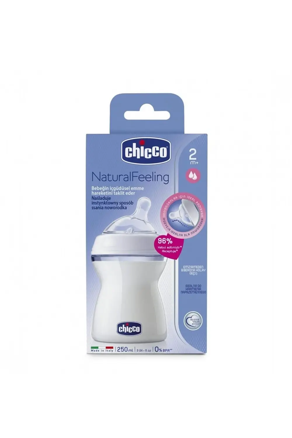 Natural Feeling Silikon Emzikli PP Biberon 2+ Ay 250ml