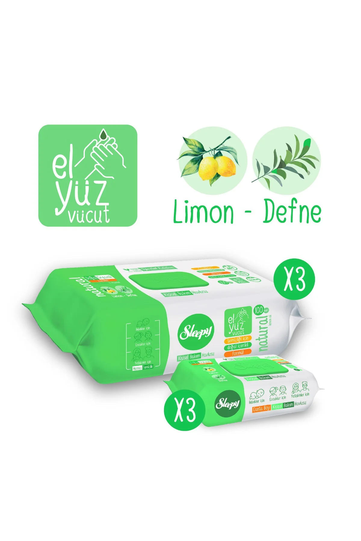 Natural Kişisel Bakım Havlusu 3x100 (300 Yaprak) + Çanta Boy 3x25 (75 Yaprak) Fiyatı, Yorumları ve Özellikleri