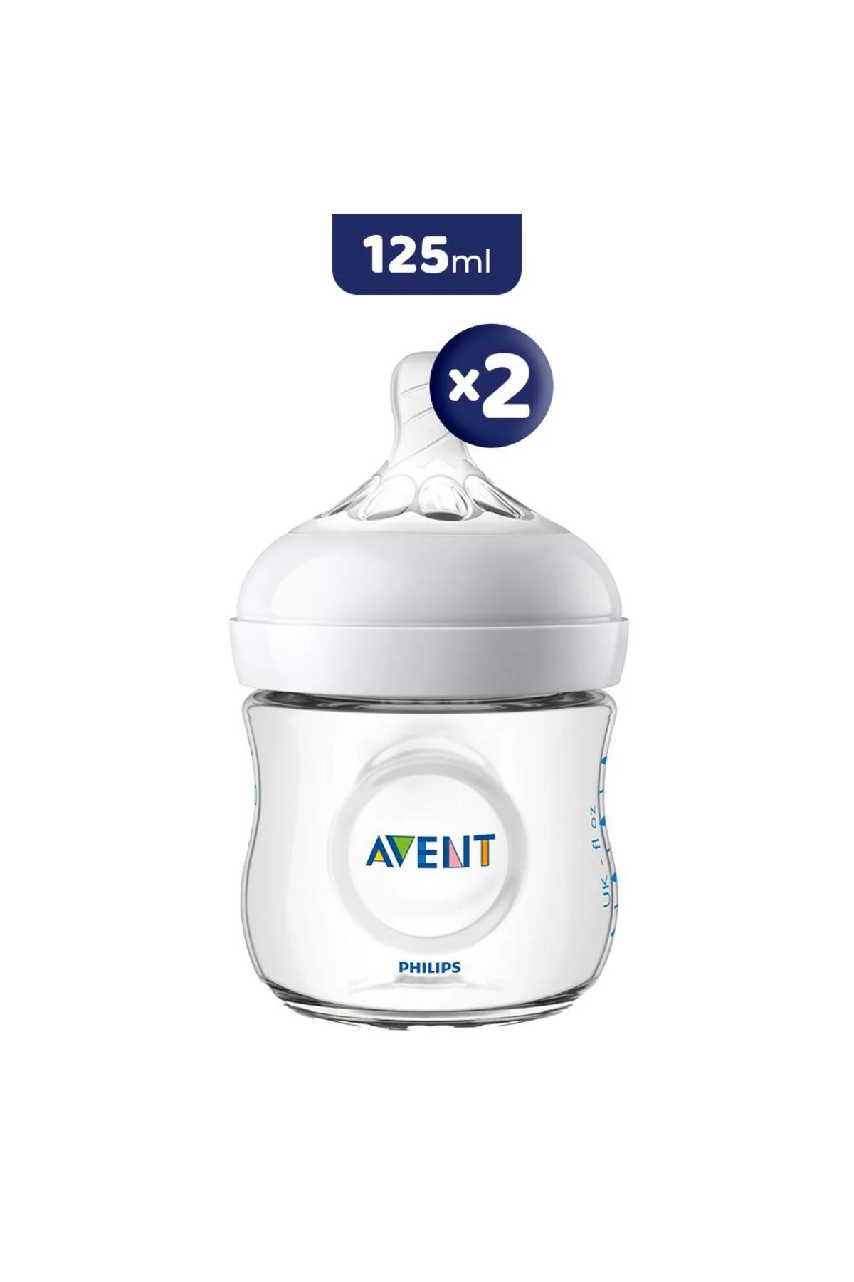 Natural Pp Biberon 0m+ 125 Ml X 2