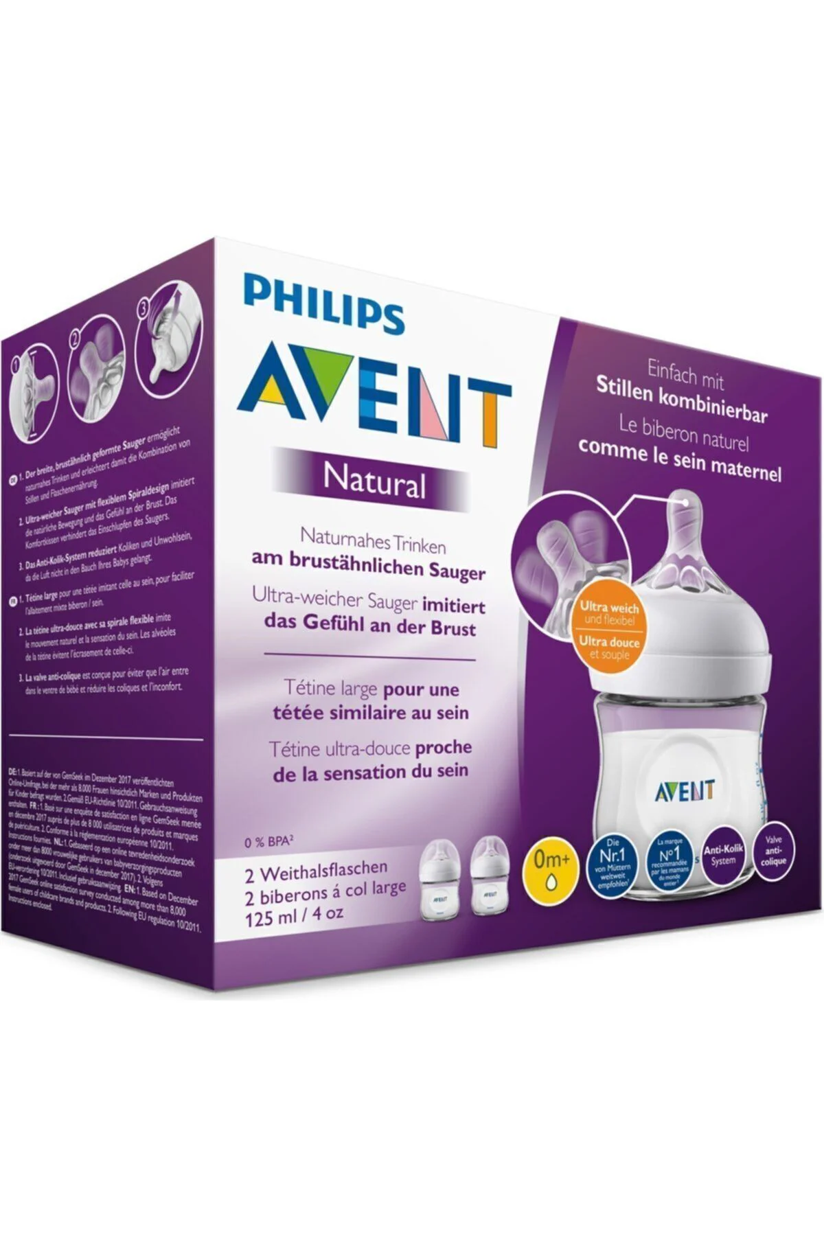 Natural Pp Biberon 125 ml 2'li