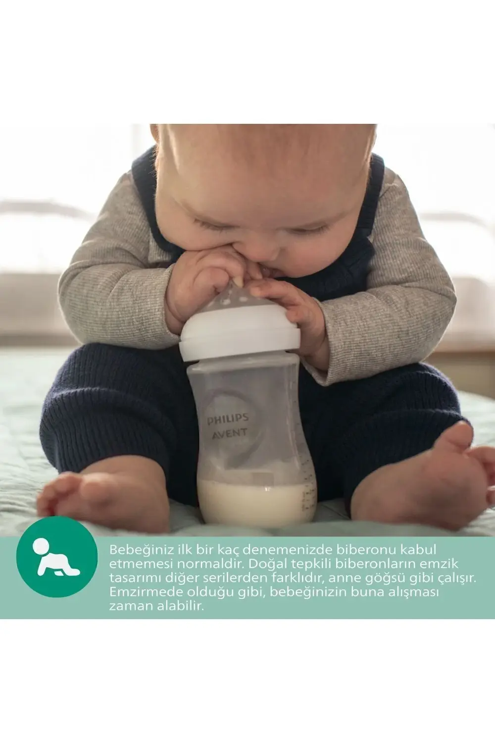 Natural Response Doğal Tepkili Cam Biberon, 2'li Set 120ml, 0+ Ay