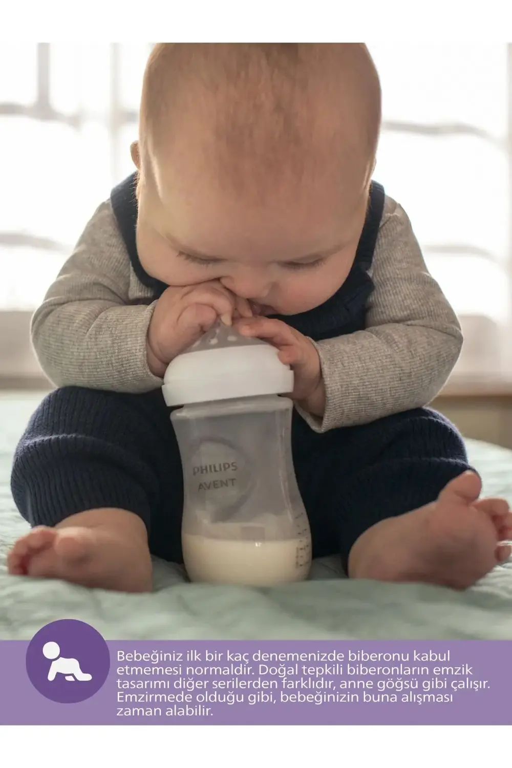 Natural Response Doğal Tepkili PP 2'li Biberon Seti, 125ml, 0+ Ay