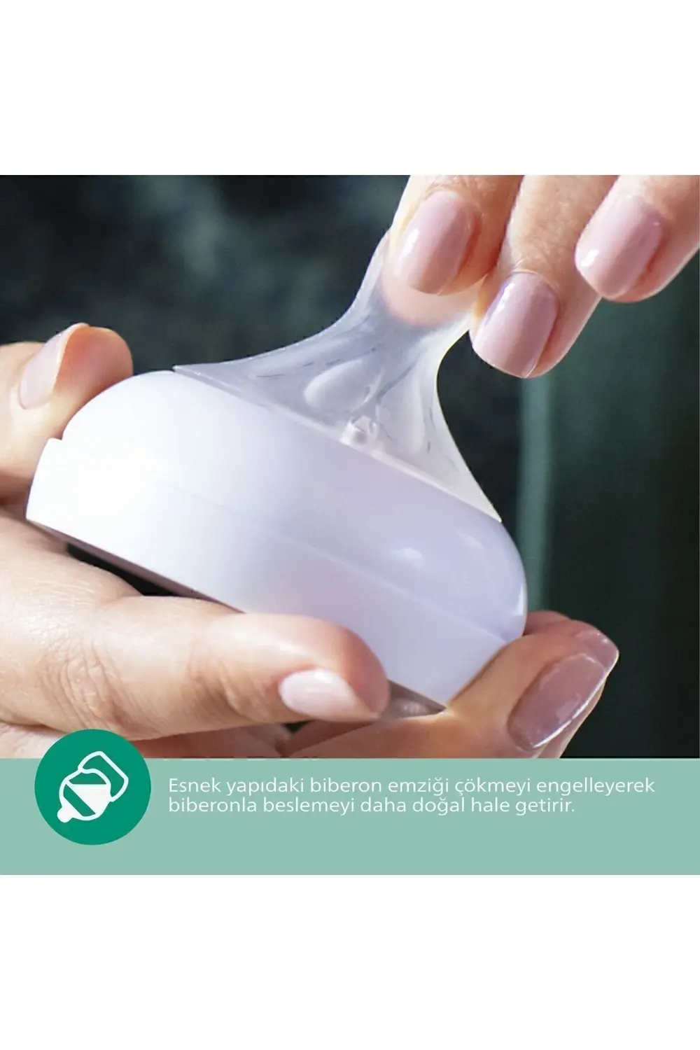 Natural Response Doğal Tepkili Pp 2'li Biberon Seti, 125ml, 0 Ay