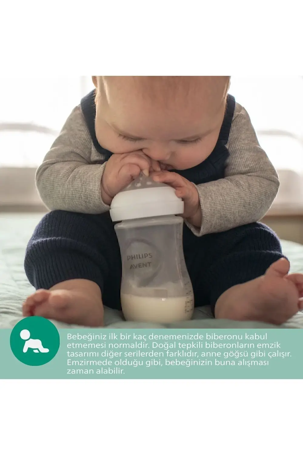 Natural Response Doğal Tepkili Pp 2'li Biberon Seti, 125ml, 0 Ay