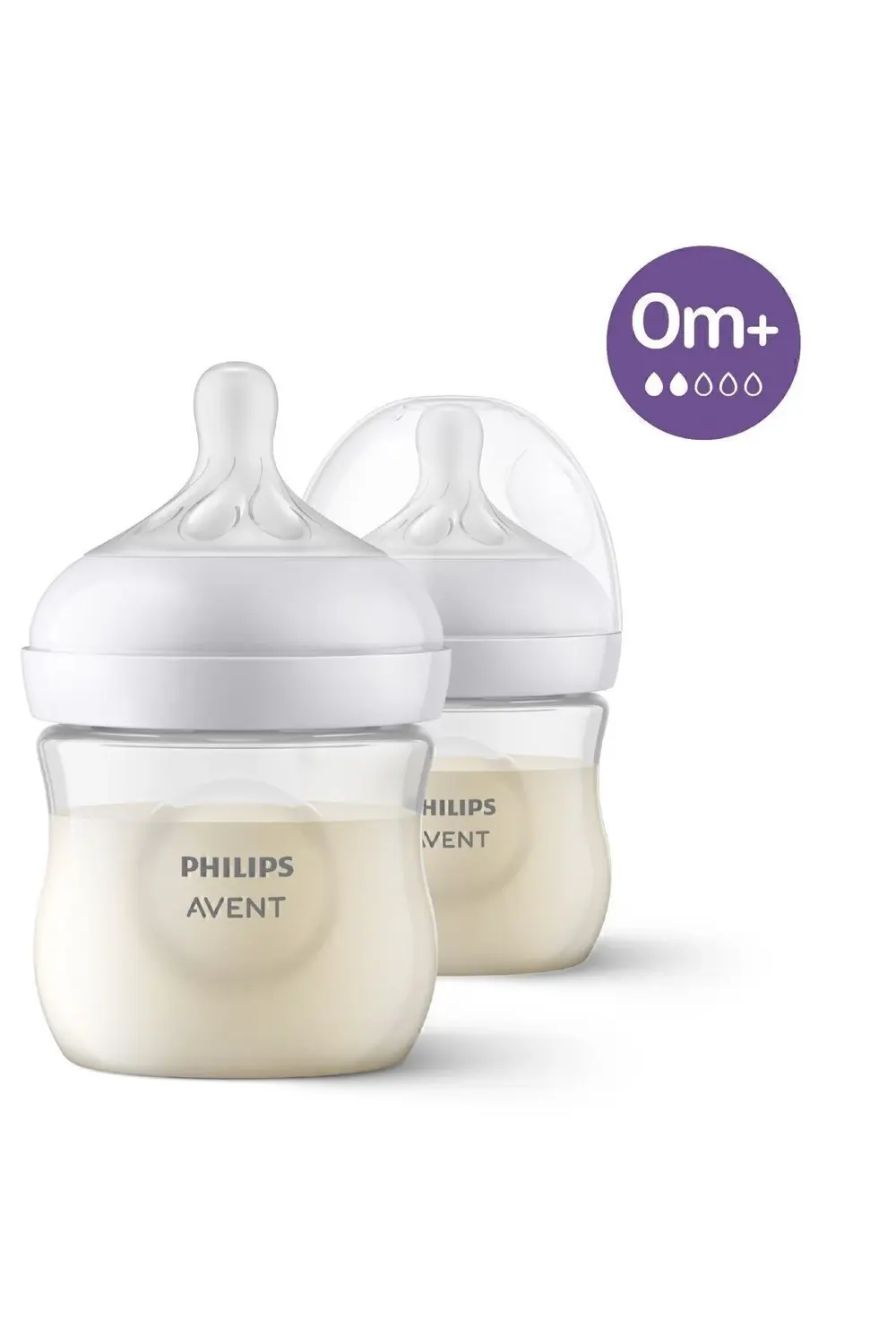 Natural Response Doğal Tepkili Pp 2'li Biberon Seti, 125ml, 0 Ay