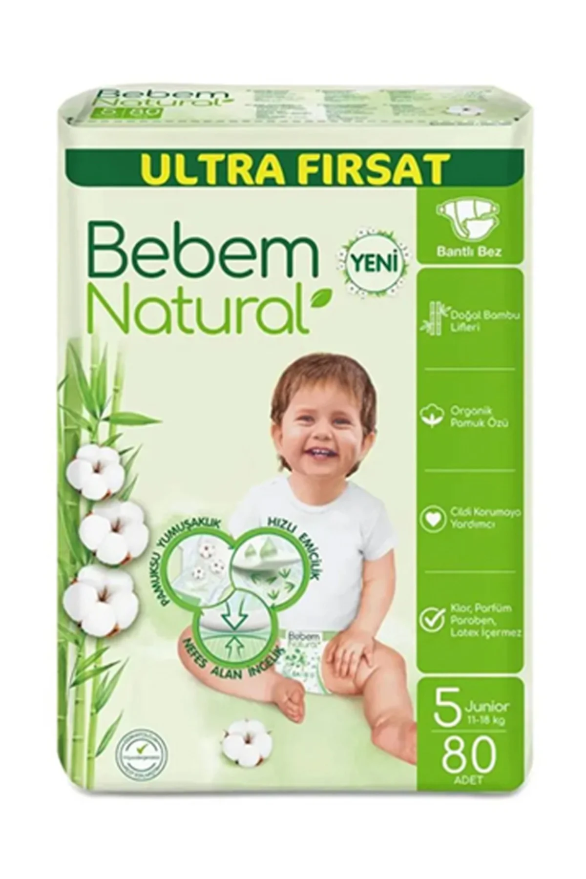 Natural Ultra Fırsat Paketi 5 Numara Junior 80 Adet
