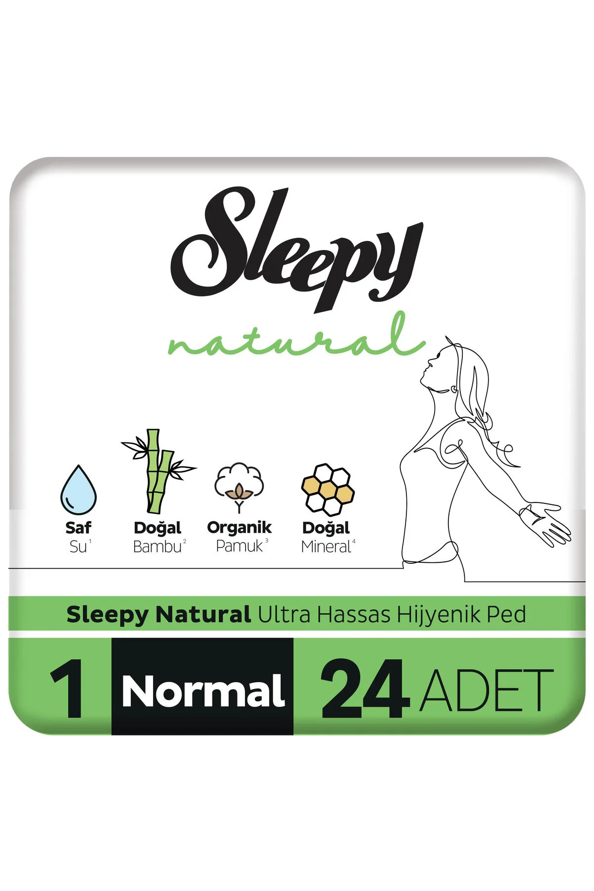 Natural Ultra Hassas Hijyenik Ped Normal 24 Adet Ped Natural Ultra Hassas Hijyenik Ped Normal 24 Adet Ped