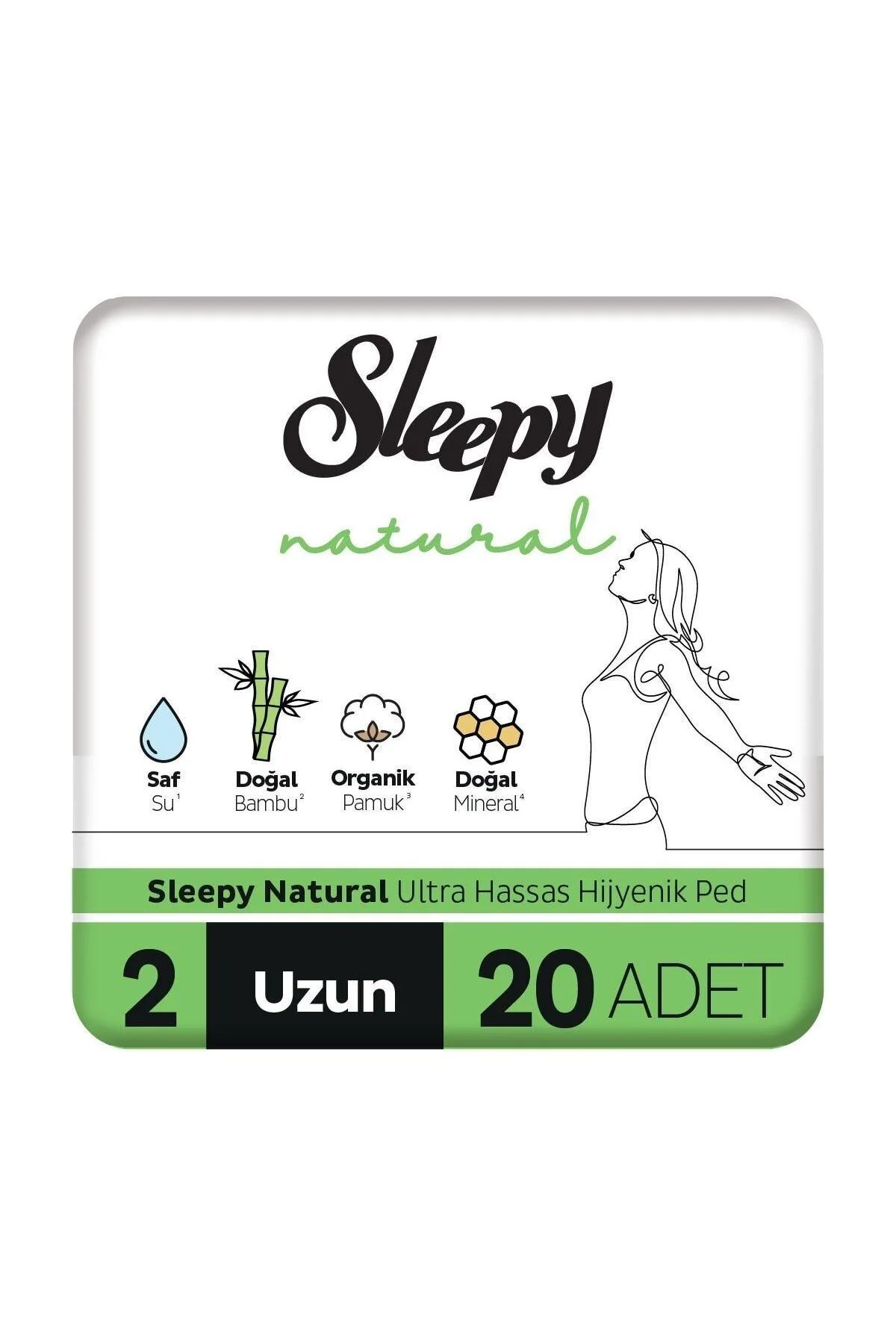 Natural Ultra Hassas Hijyenik Ped Uzun 20 Adet Ped Natural Ultra Hassas Hijyenik Ped Uzun 20 Adet Ped