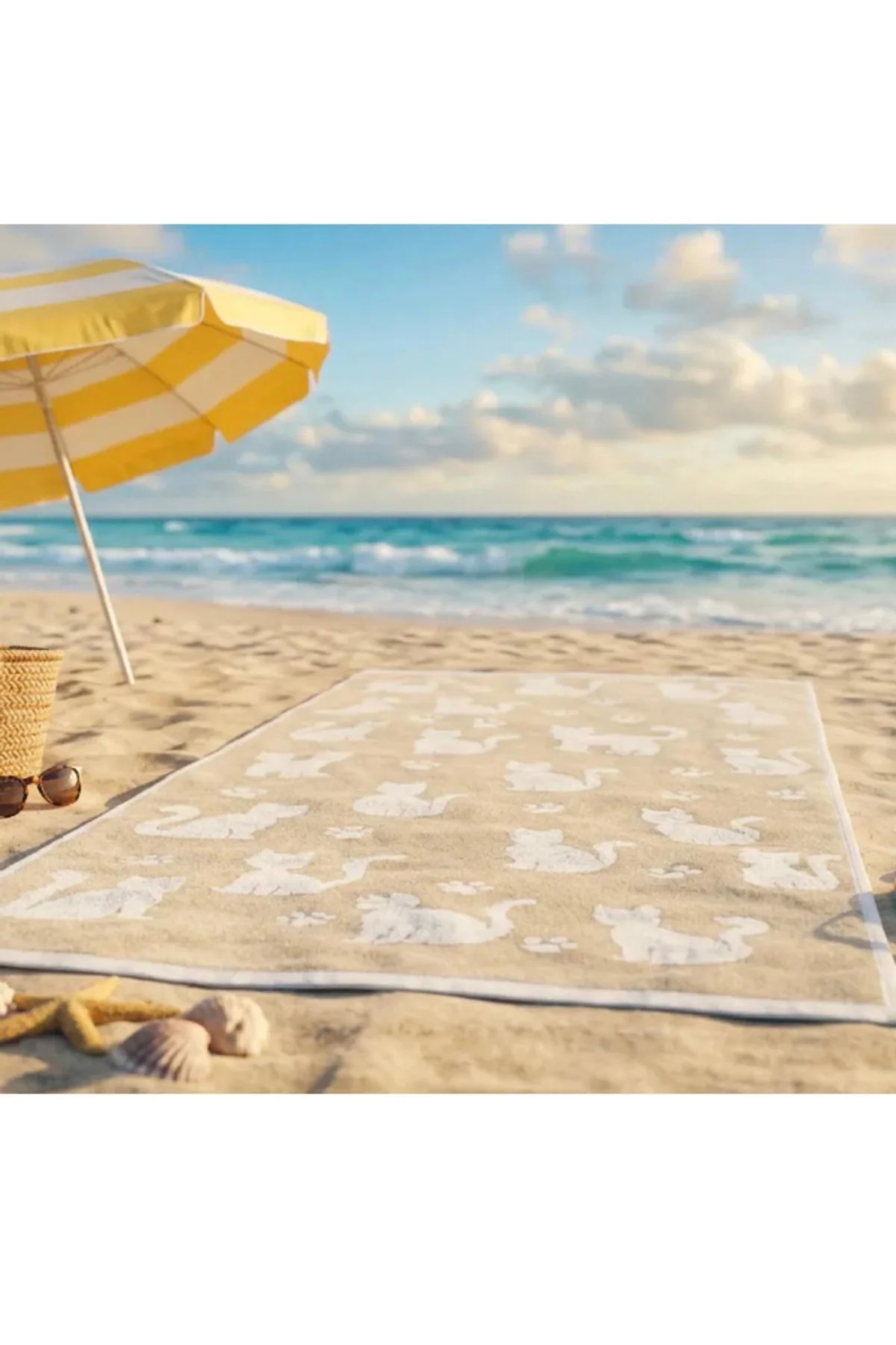 NATURAL VÜCUT HAVLUSU/DESENLİ (70X140-1ADET)