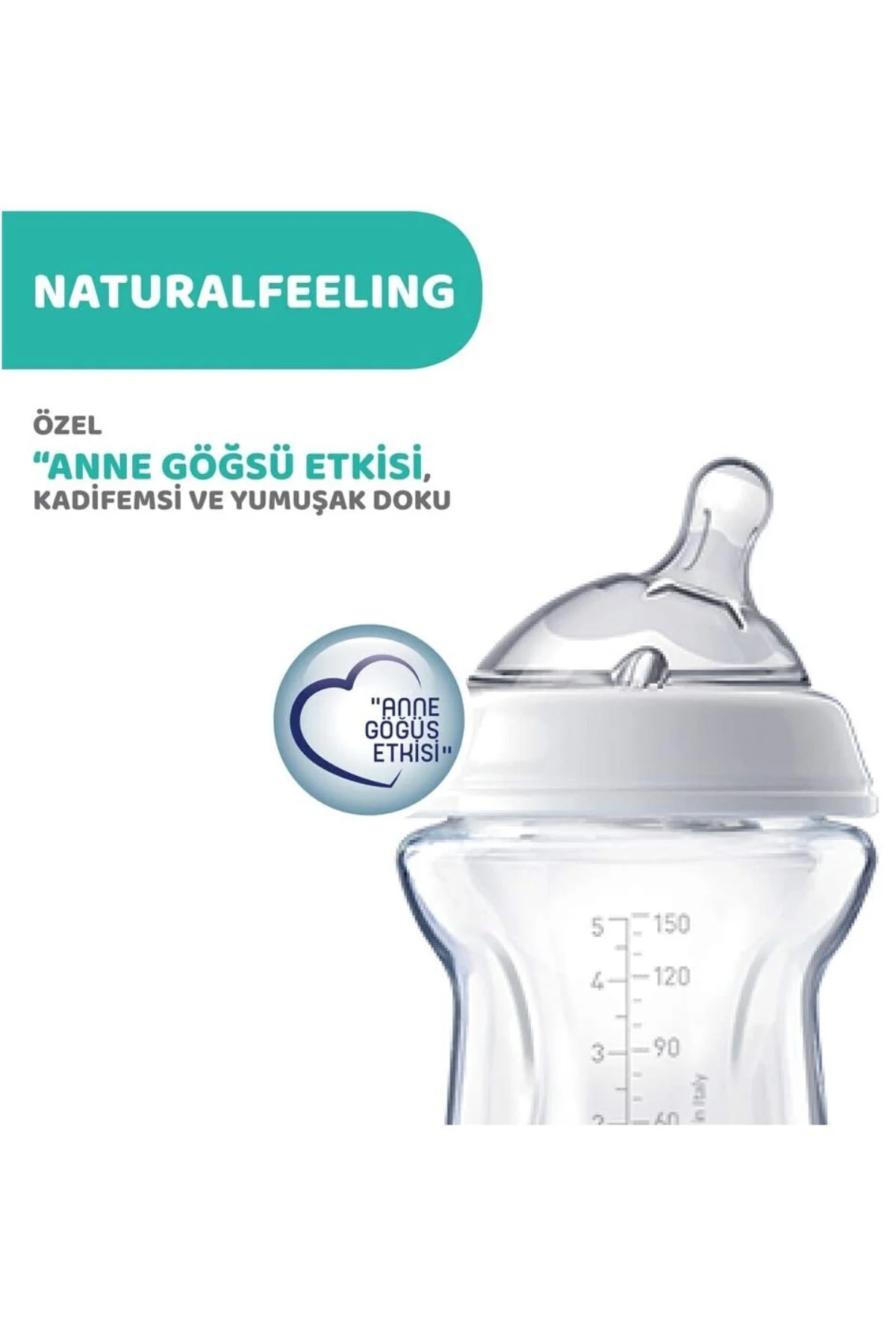 Naturalfeeling Cam Biberon 150 ml 0+ Ay Yavaş Akışlı