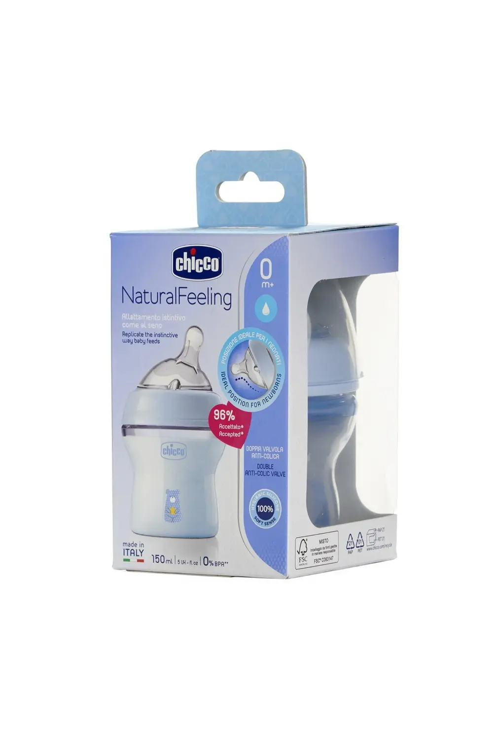 NATURALFEELING PP BİBERON 0AY150ML ERKEK