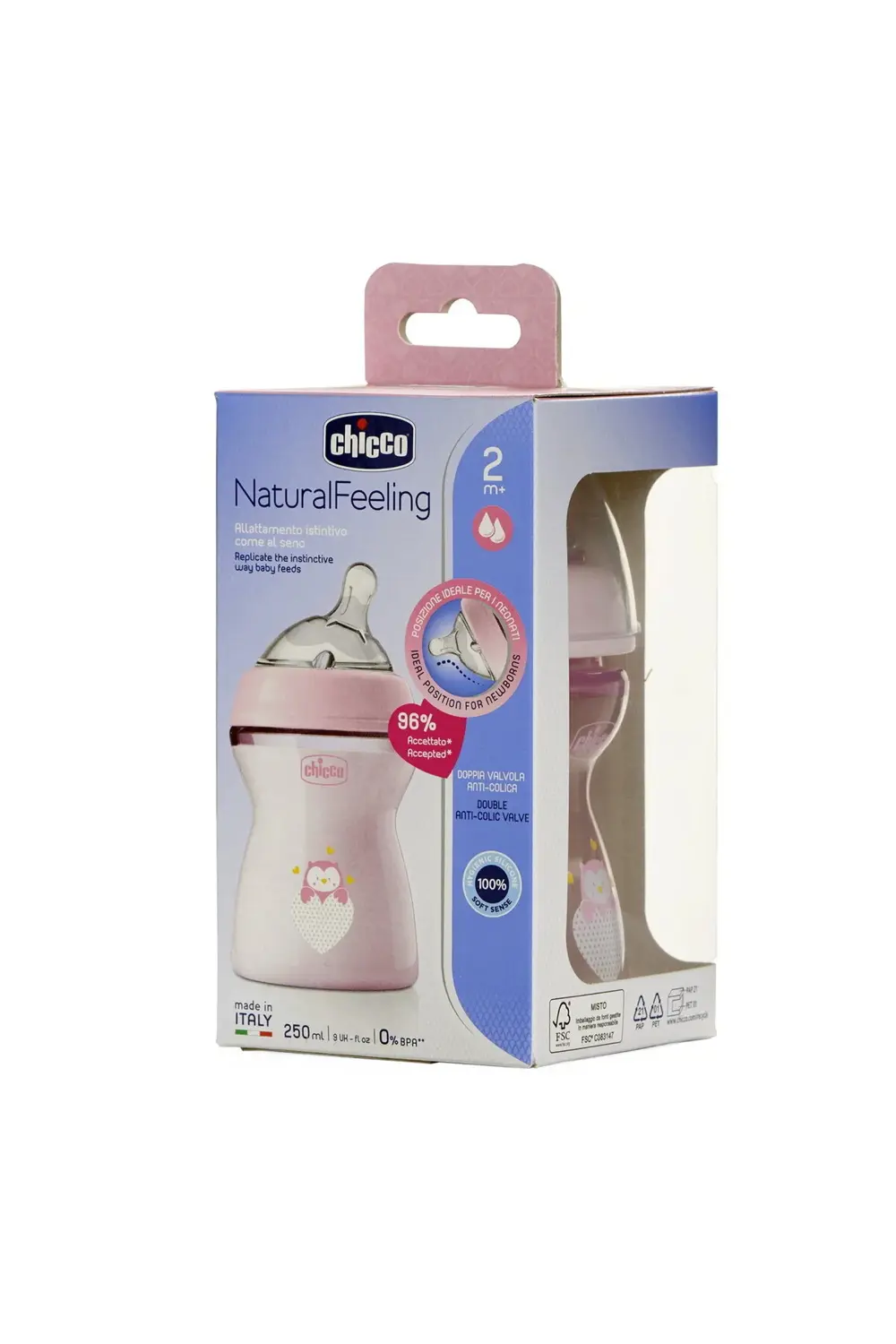 NATURALFEELING PP BİBERON 2 AY250ML-KIZ