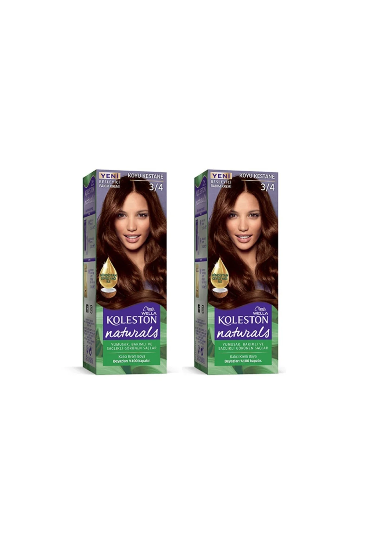 Naturals Saç Boyası Koyu Kestane 3/4 2x Paket
