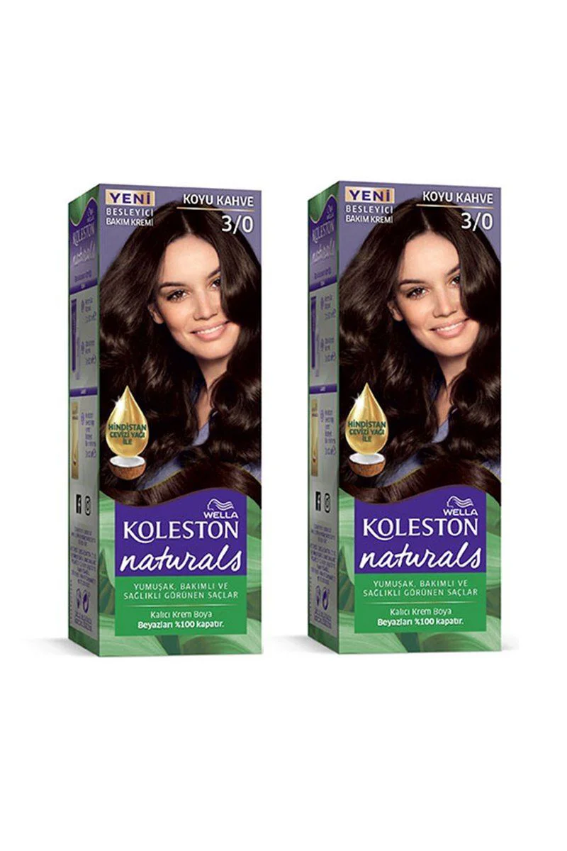 Naturals Saç Boyası Koyu Kahve 3/0 – 2x Paket, 6 Hafta Kalıcı Renk, Beyaz Kapama Fiyatı, Yorumları ve Özellikleri