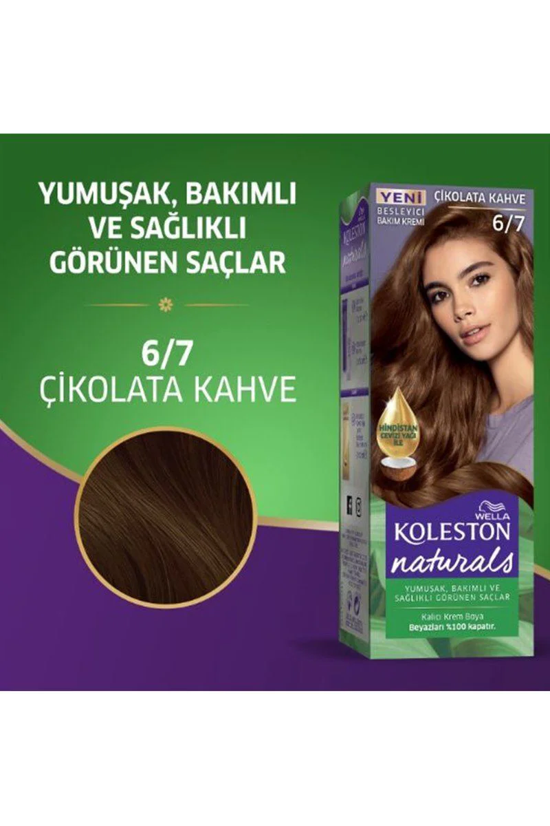 Naturals Saç Boyası Çikolata Kahve 6/7 - 2x Paket Kalıcı Renk Naturals Saç Boyası Çikolata Kahve 6/7 - 2x Paket Kalıcı Renk