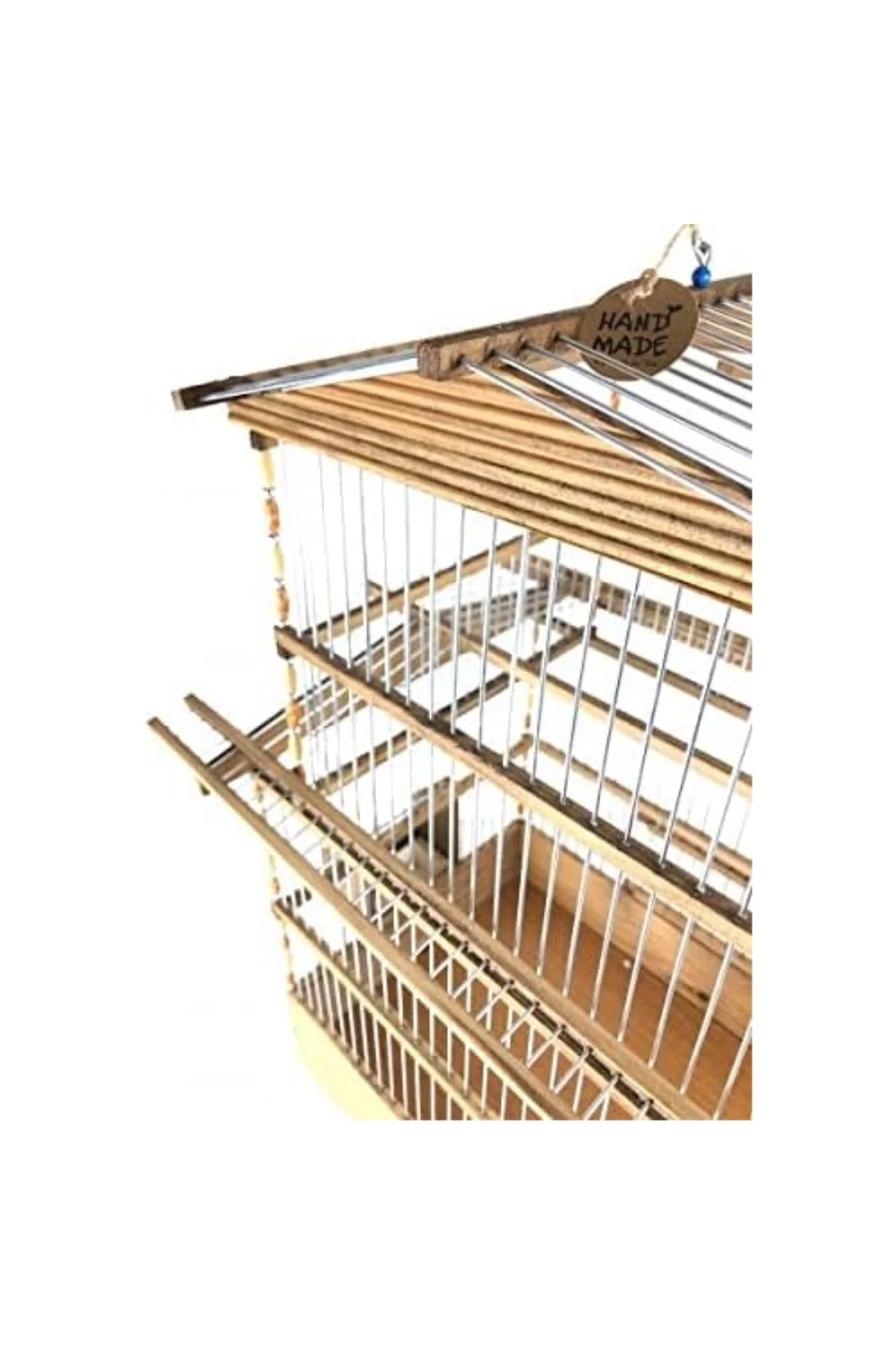 NATURBİRDS Ahşap Kafes 2 Katlı XXL Muhabbet kuşu saka kanarya