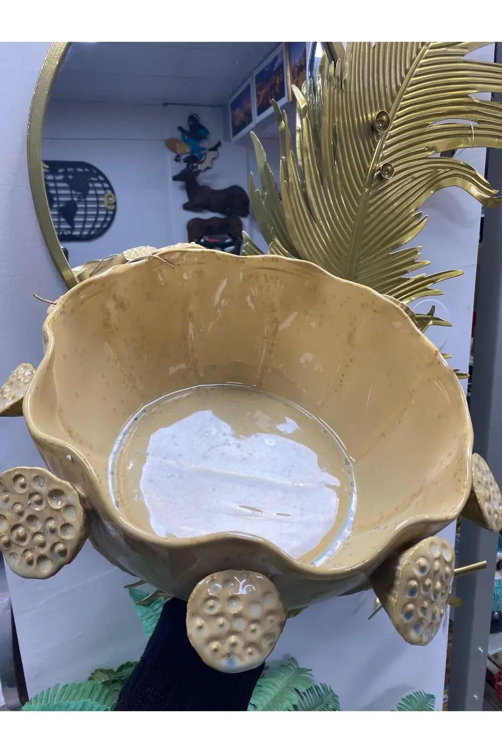 Nature Seramik Lotus Meyvelik Büyük 38x40x15 cm