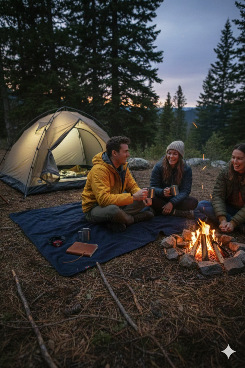 Naturecamp Rem Çok Amaçlı Lacivert Polar Kamp Battaniyesi – Çadır
