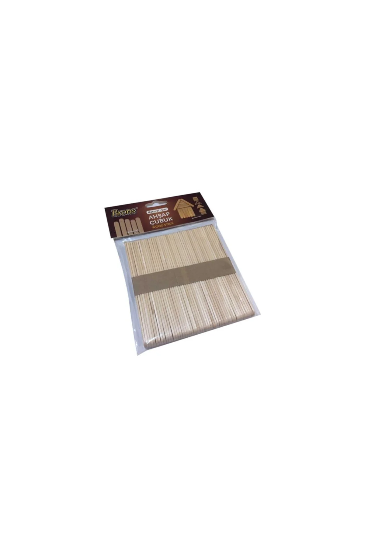 Naturel-dar-ahşab Çubuk- Dondurma Çubuğu- 50 Li Ölçüsü=1x 11 Cm E
