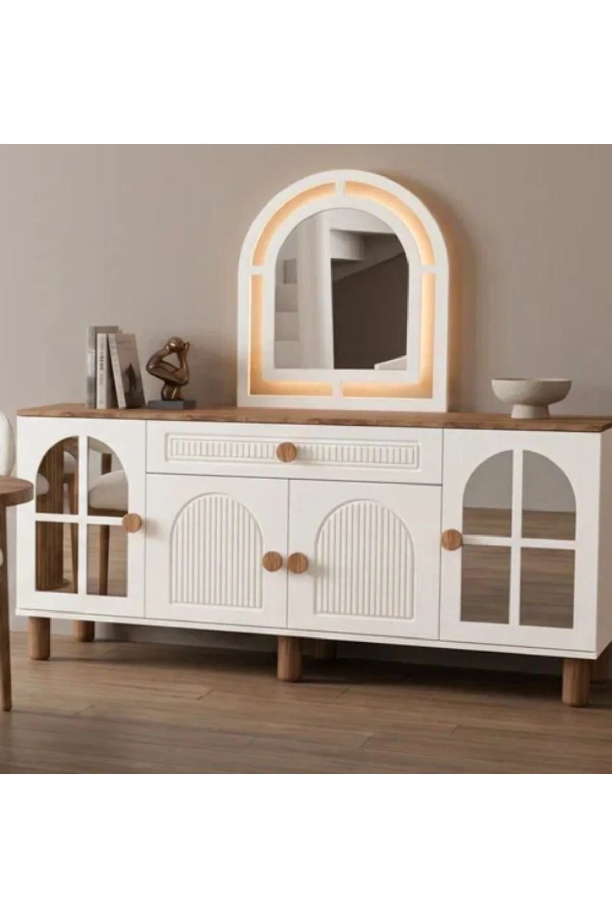 NATUREL MDF KONSOL VE AYNA