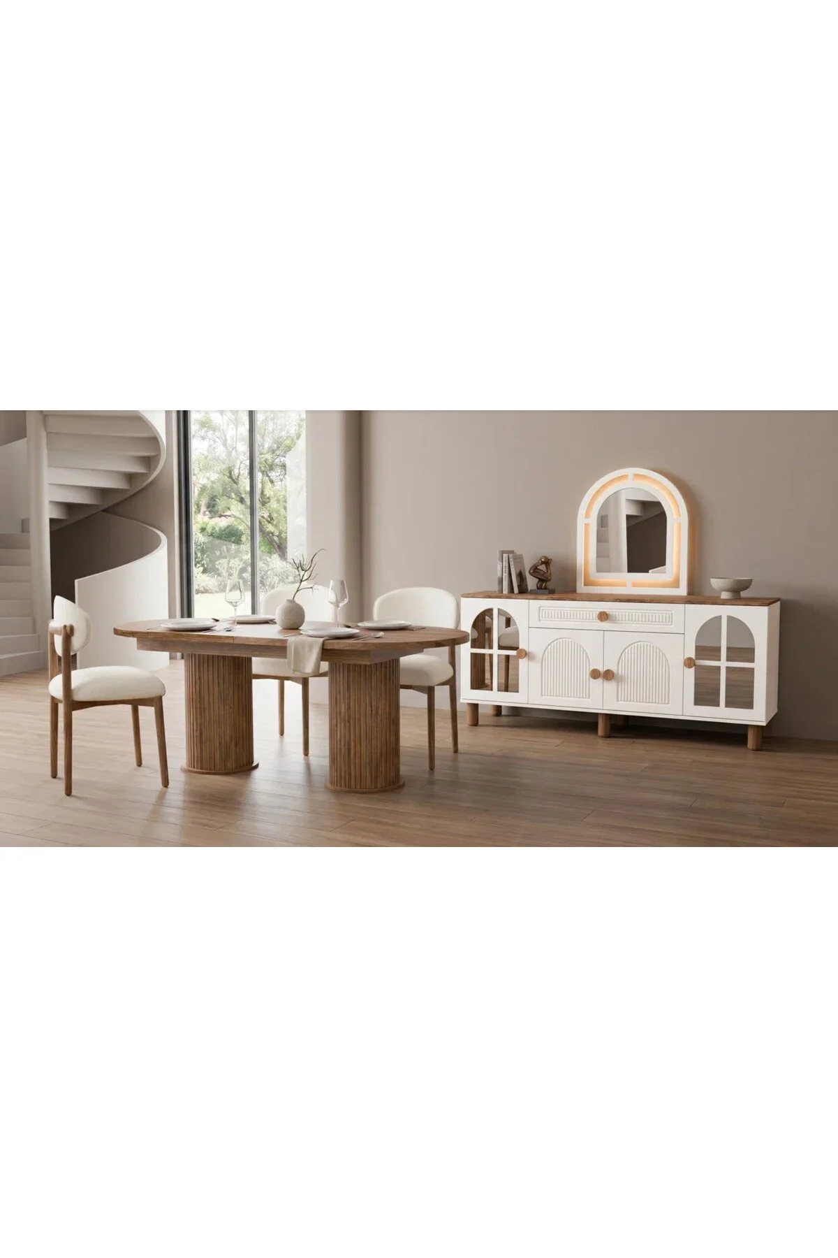 NATUREL MDF YEMEK ODASI TAKIMI Fiyatı, Yorumları ve Özellikleri
