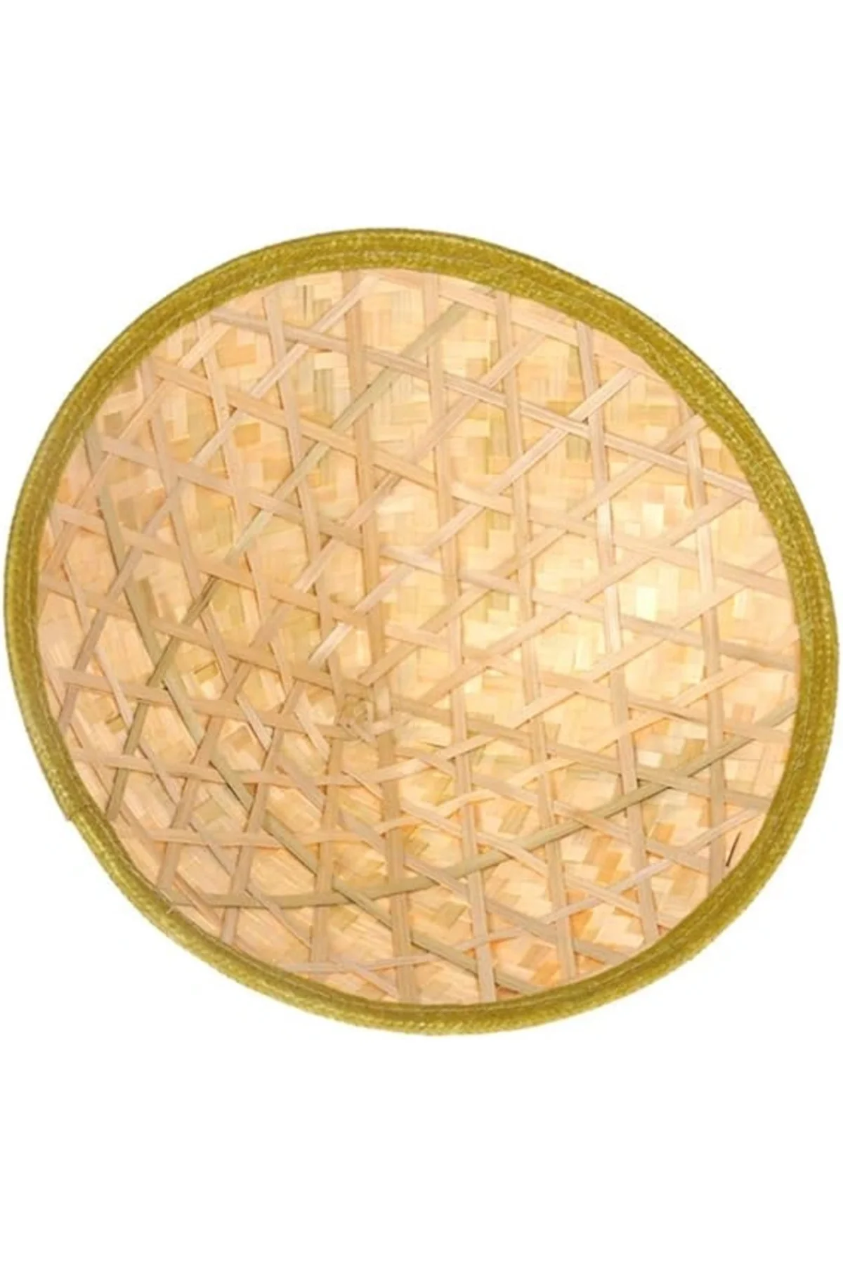 Naturel Renk Cambodia Kamboçyalı Vietnam Şapkası Pvc Hasır - Görsel 4