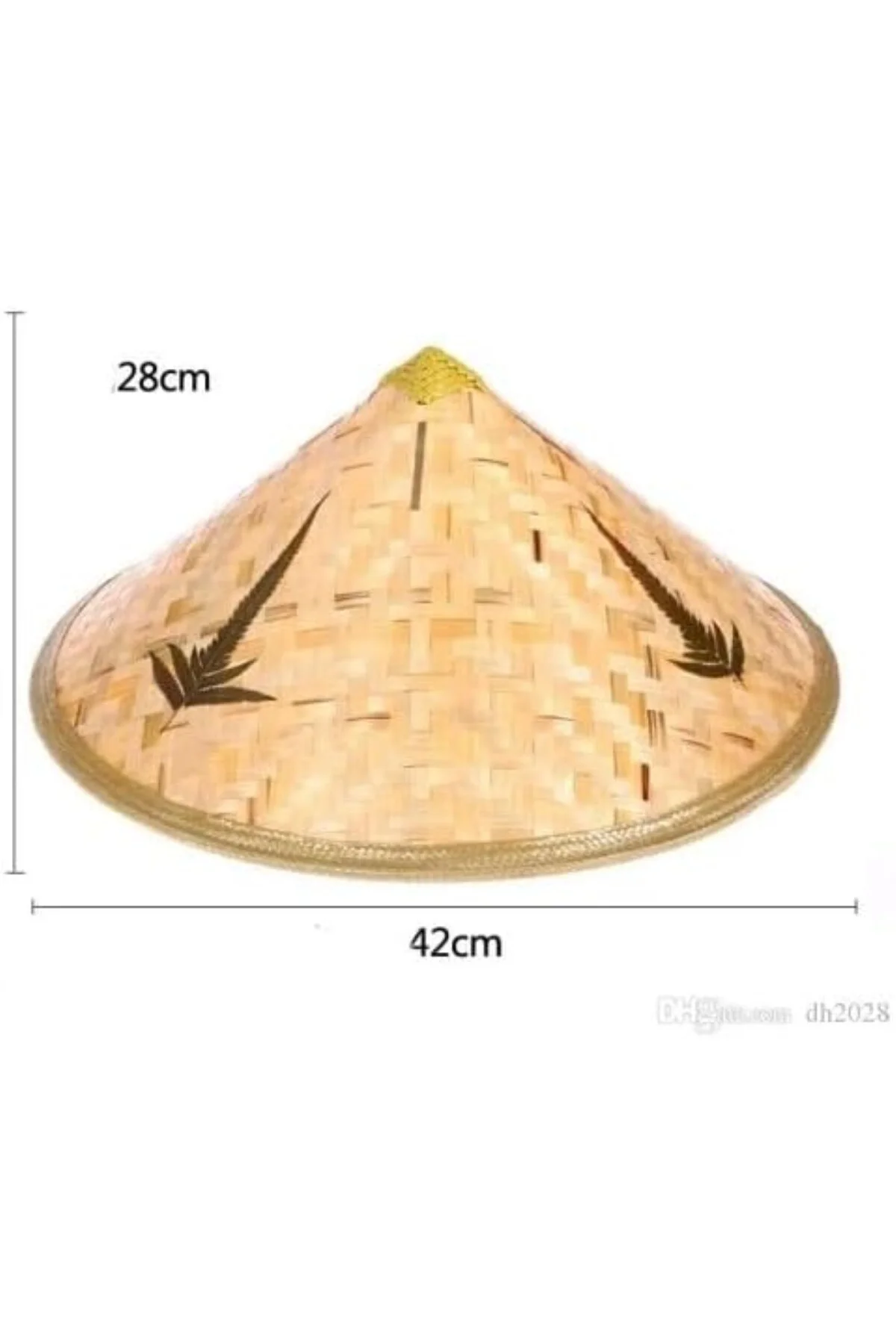 Naturel Renk Cambodia Kamboçyalı Vietnam Şapkası PVC Hasır