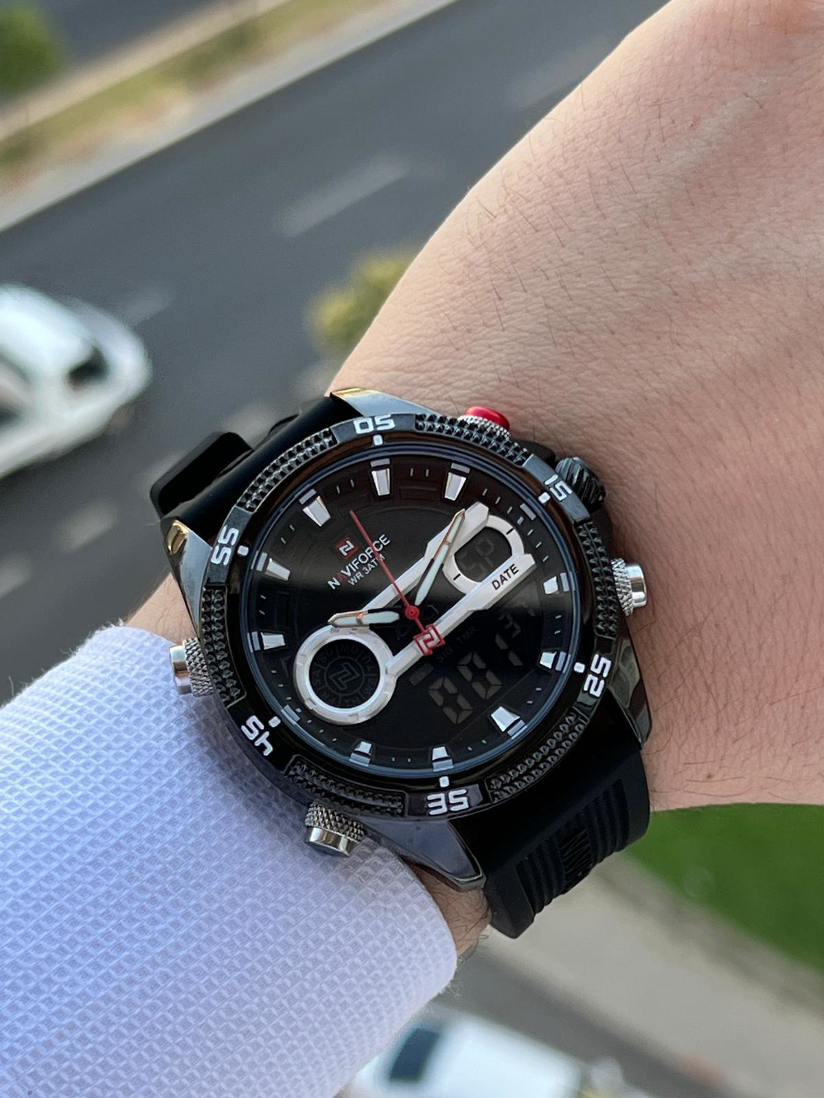 Naviforce Silikon Kordon İyon Kaplama Kasa Dijital&Analog Çift Ka