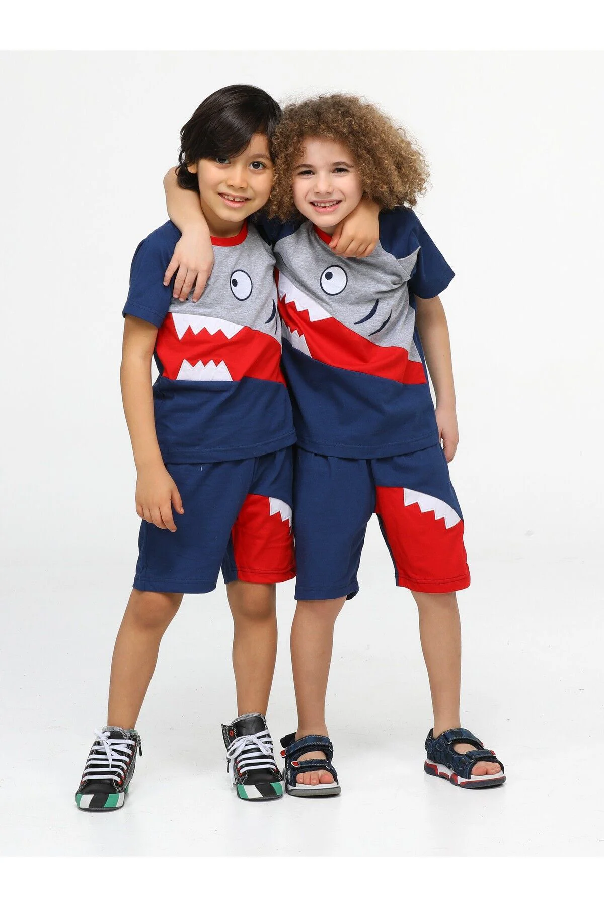 Navy Shark Erkek Çocuk Şort Takım