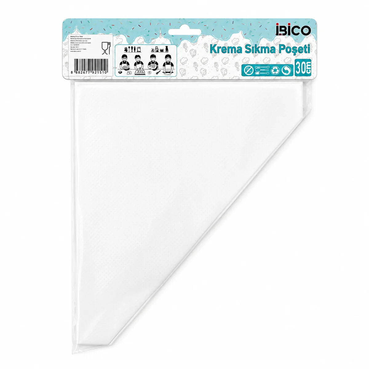 Naylon 30CM 50PCS Krema Sıkma Poşeti Torbası