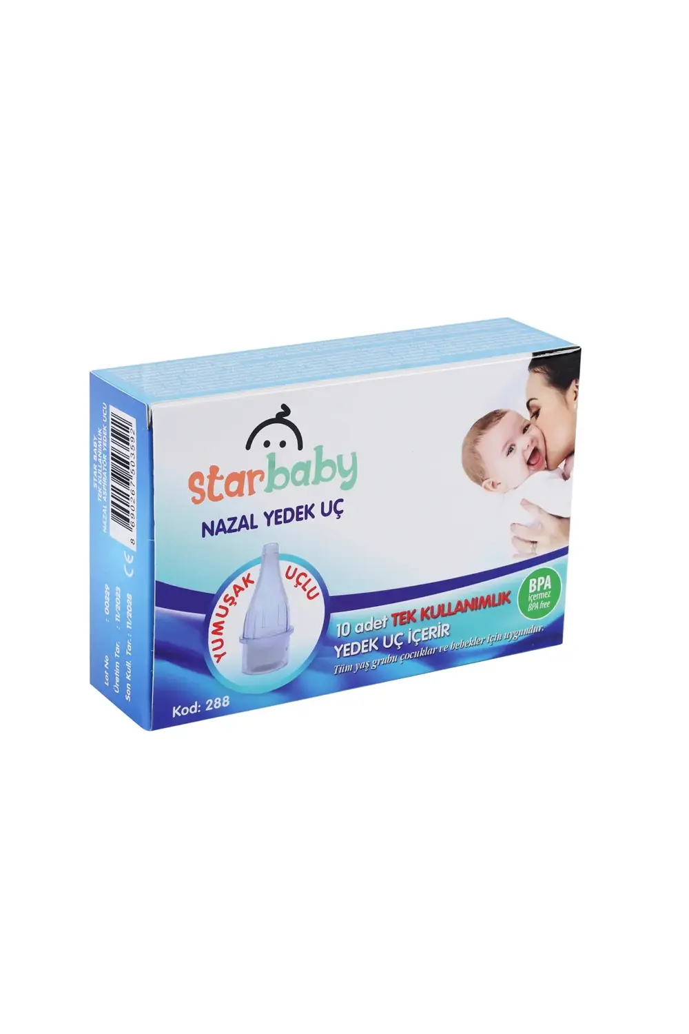 Nazal Burun Aspiratörü Yedek Uç 10'lu Ultra Yumuşak Uçlu