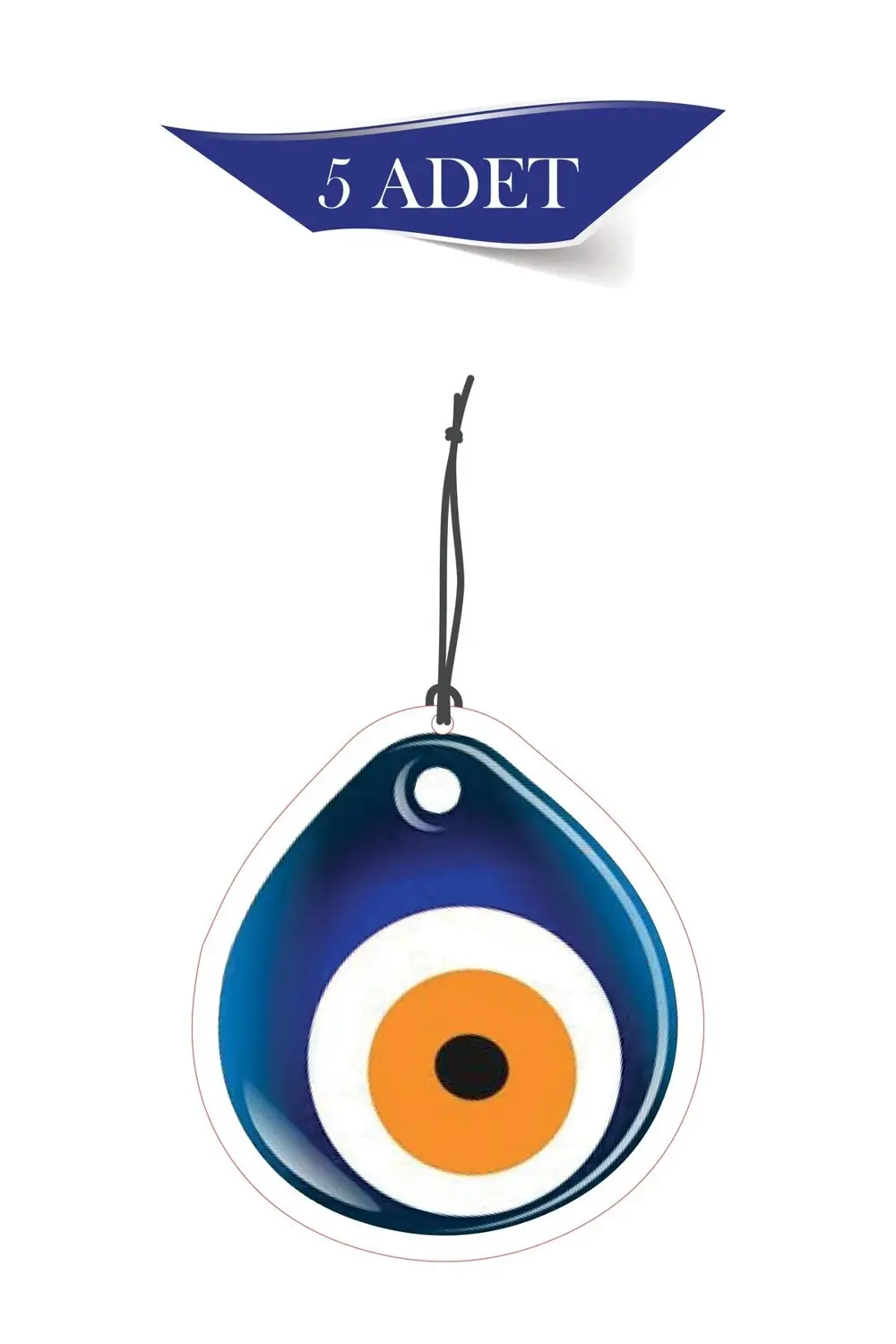 Nazar Boncuğu 5'li Dekoratif Oto Kokusu ve Oto Aksesuarı